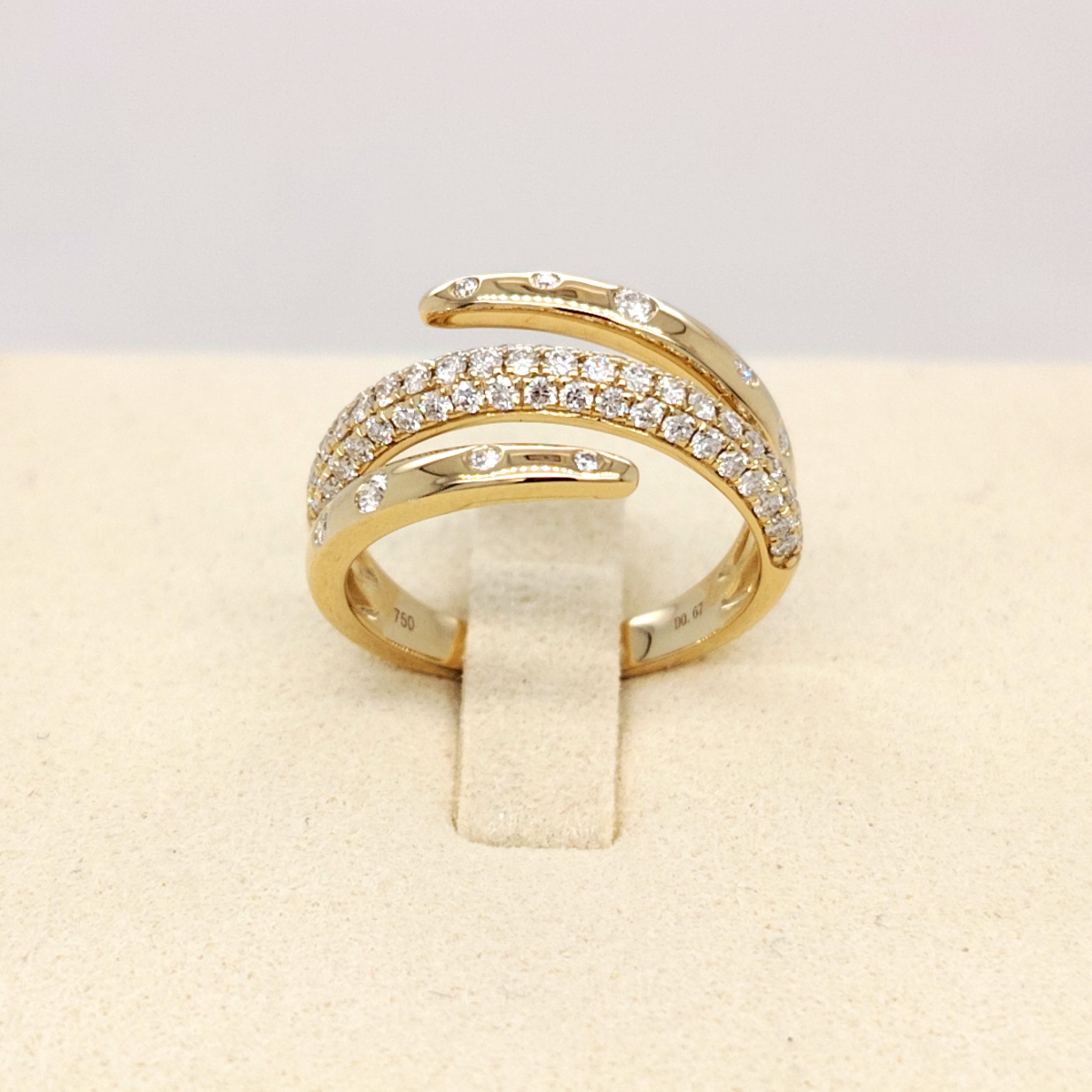 Diamond Coil Statement Ring
