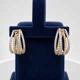 14K Multi-Band Hoop Earrings