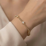 Golden Bead Blossom Bracelet