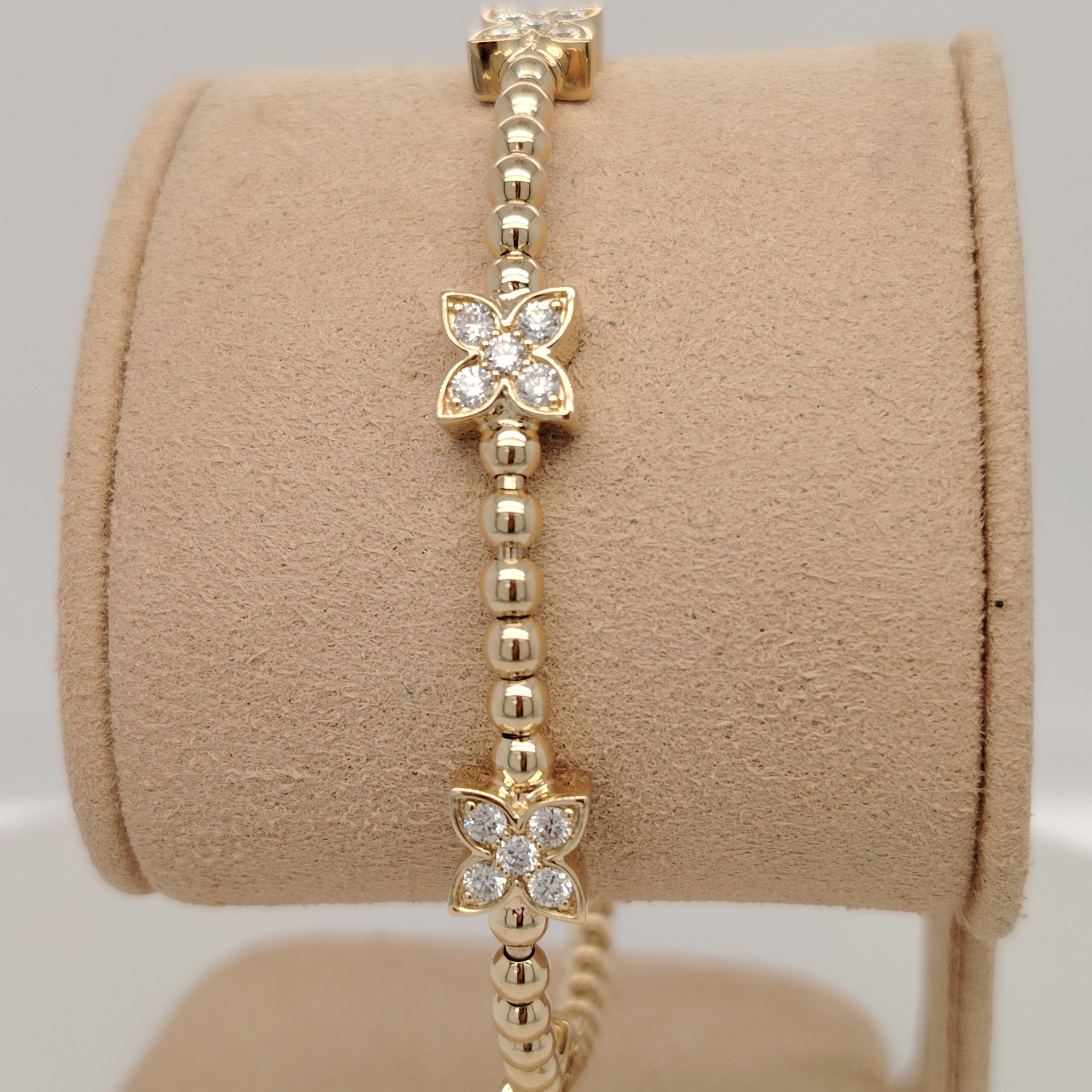 Diamond Flower Stretch Bracelet