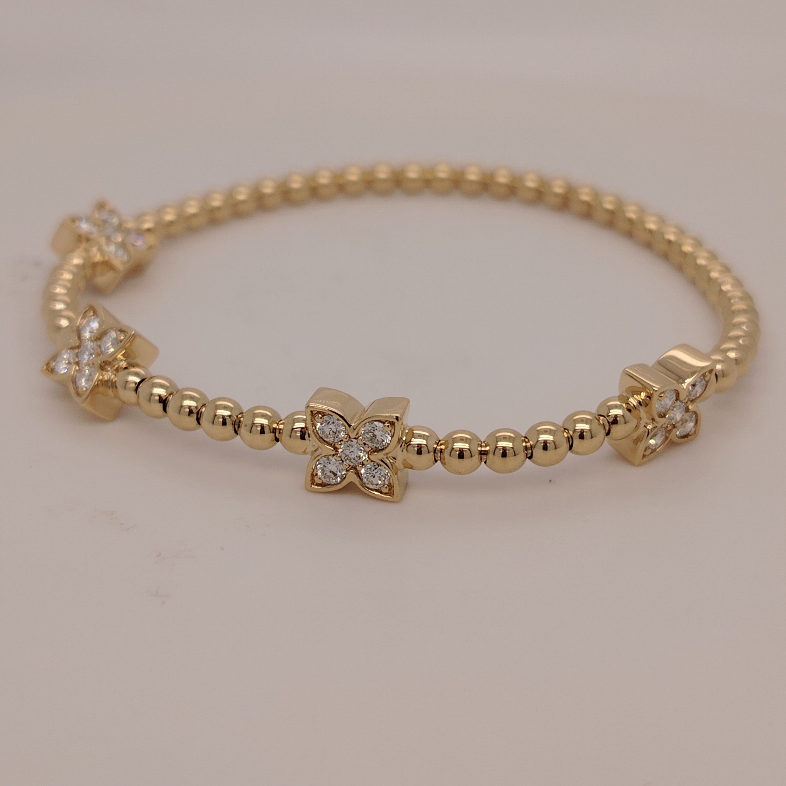 Diamond Flower Stretch Bracelet