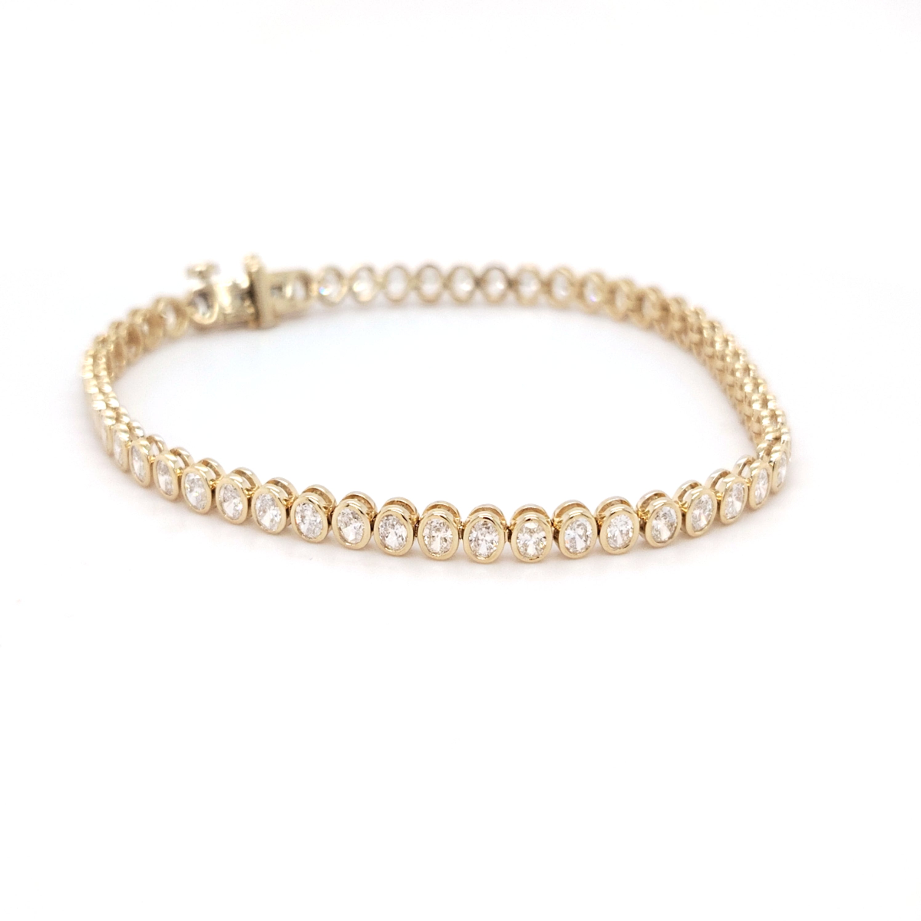 Oval Diamond Bezel Bracelet