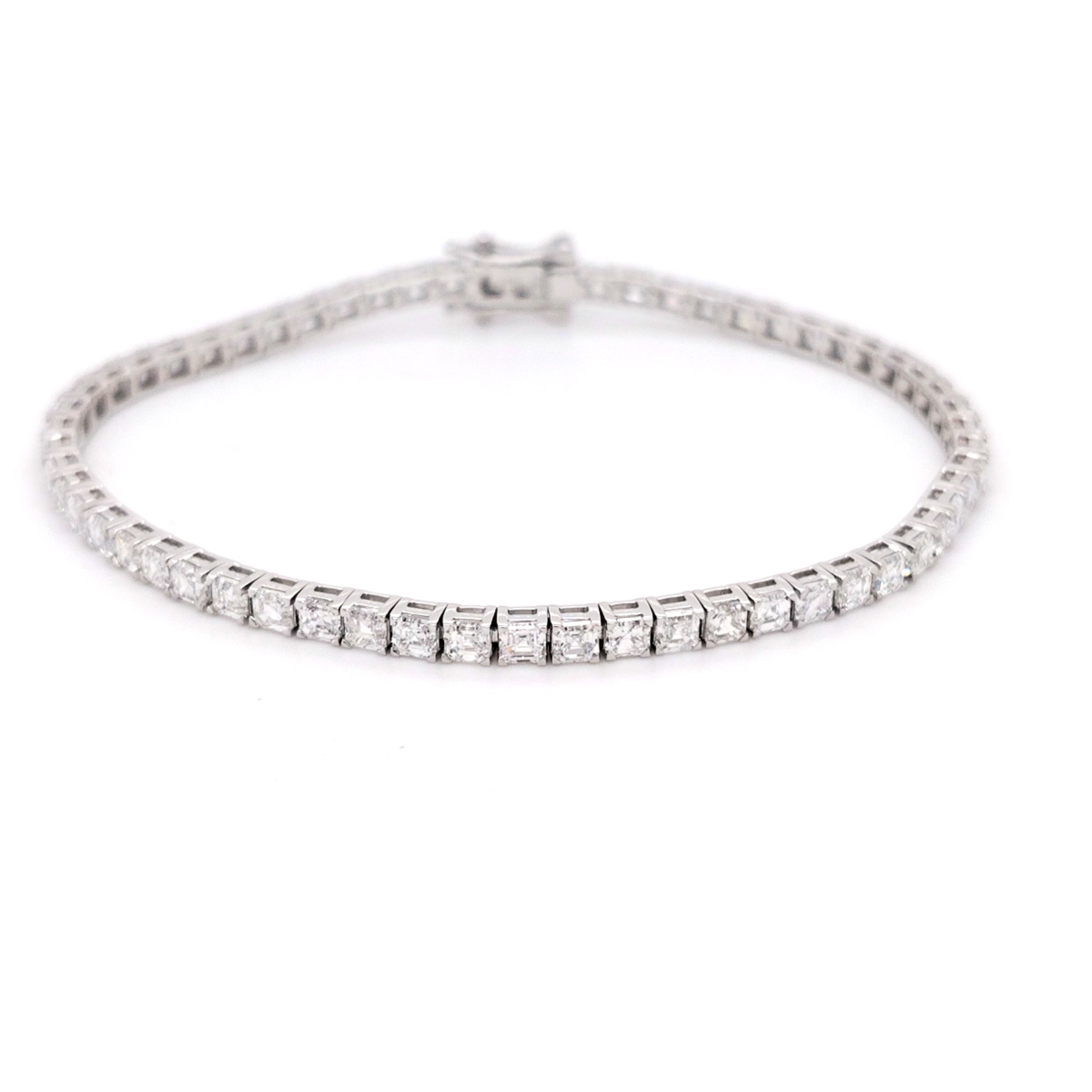 Premium Step-Cut Diamond Tennis Bracelet