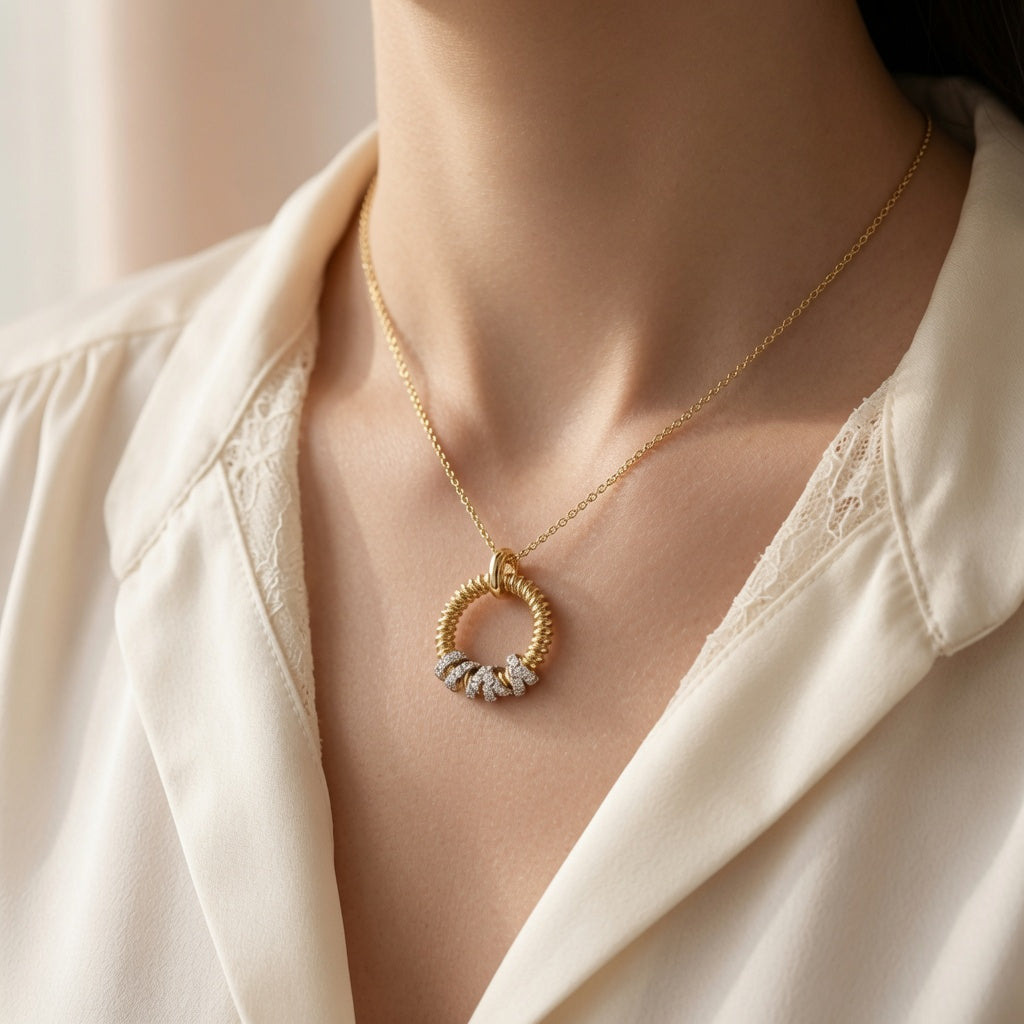 Diamond Halo Spark Pendant