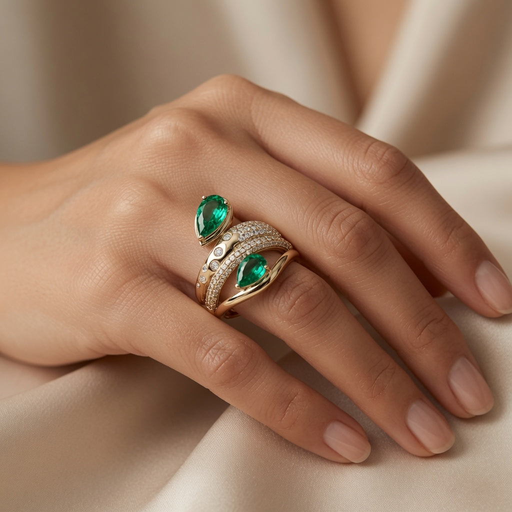 Gem Studded Designer Ring