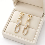 Linked Teardrop Statement Earrings