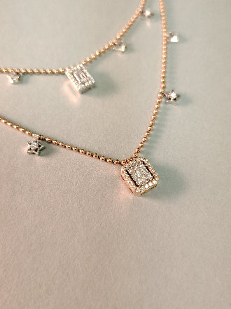 Exquisite Double Charm with Star Necklace