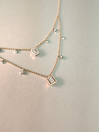 Exquisite Double Charm with Star Necklace