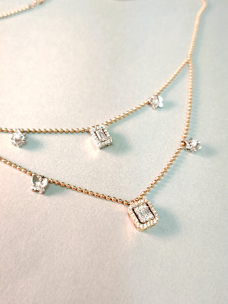 Exquisite Double Charm with Butterfly Necklace