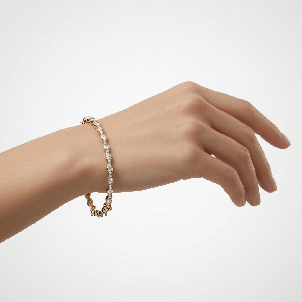 Classic Diamond Accent Bangle