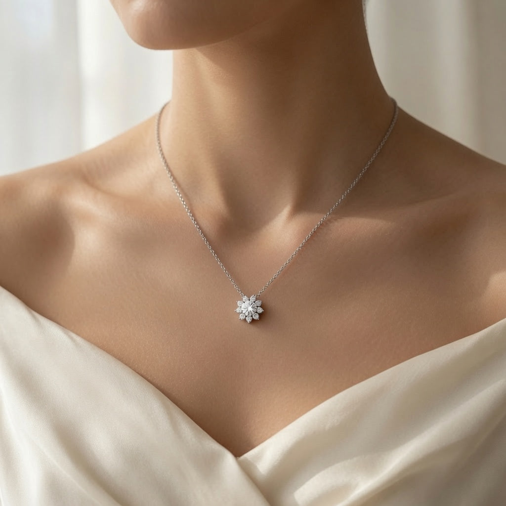 Diamond Cluster Necklace