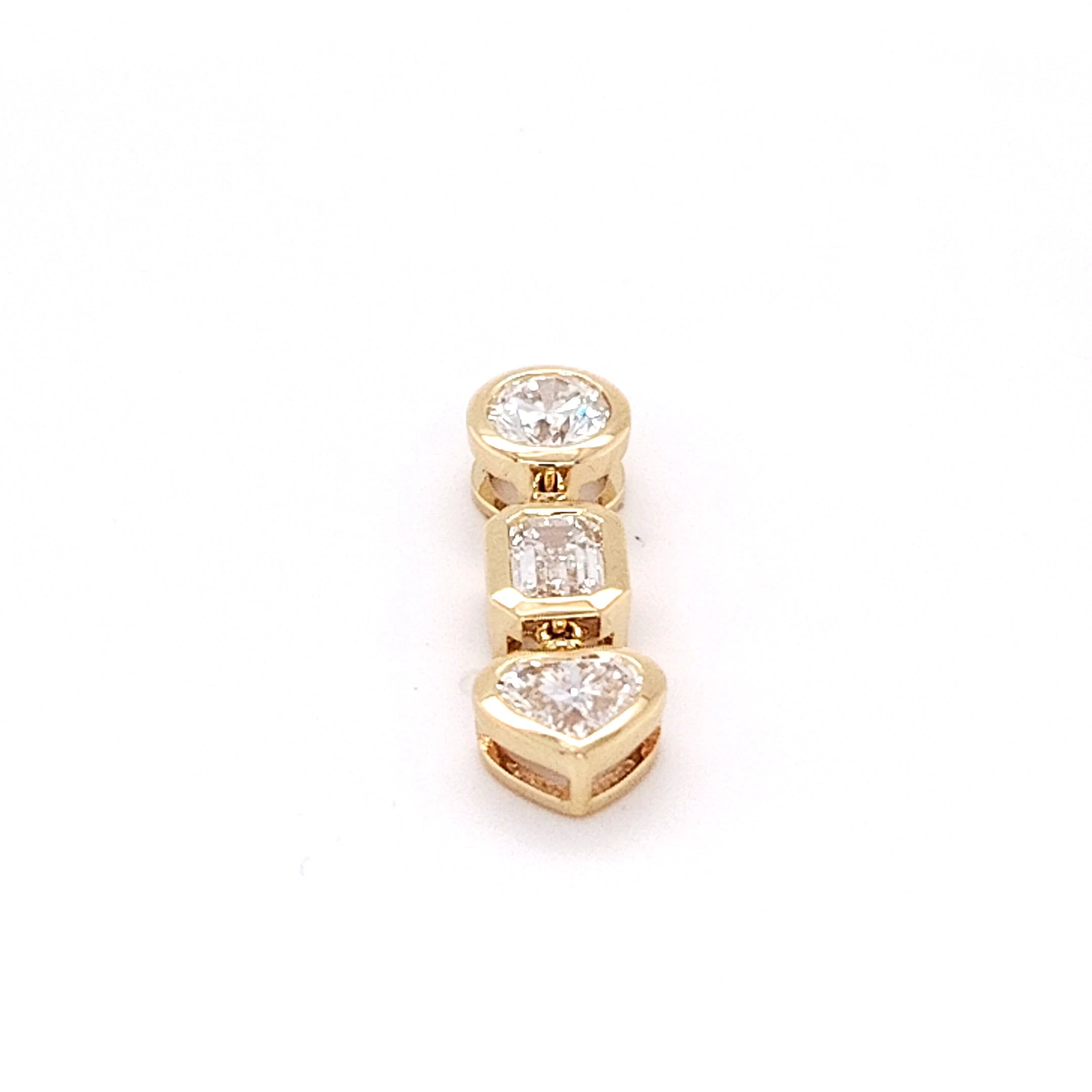 Celestial Trio Bezel Diamond Pendant