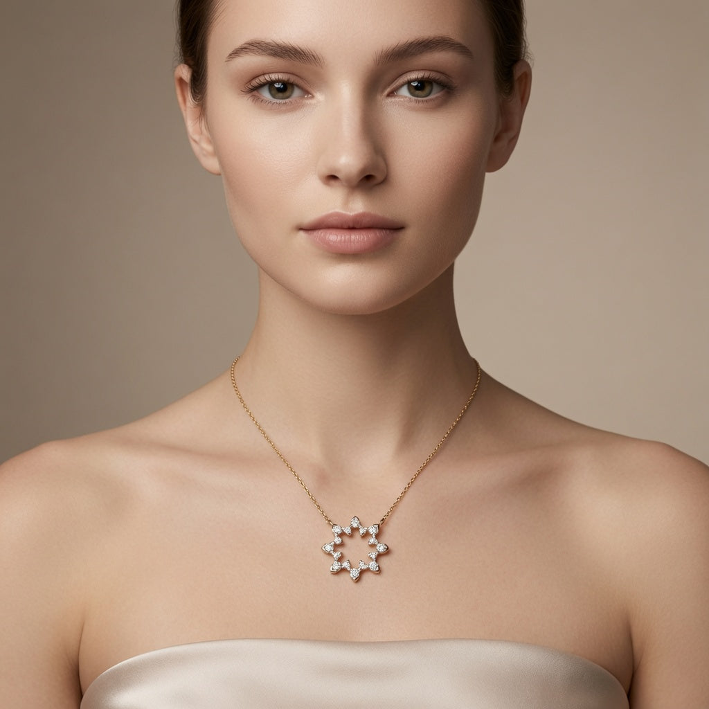 Starburst Diamond Pendant