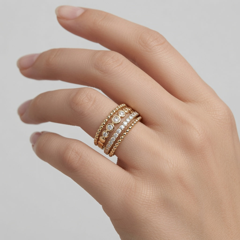 Luminous Cascade Diamond Ring
