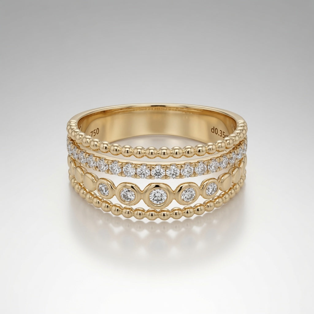 Luminous Cascade Diamond Ring