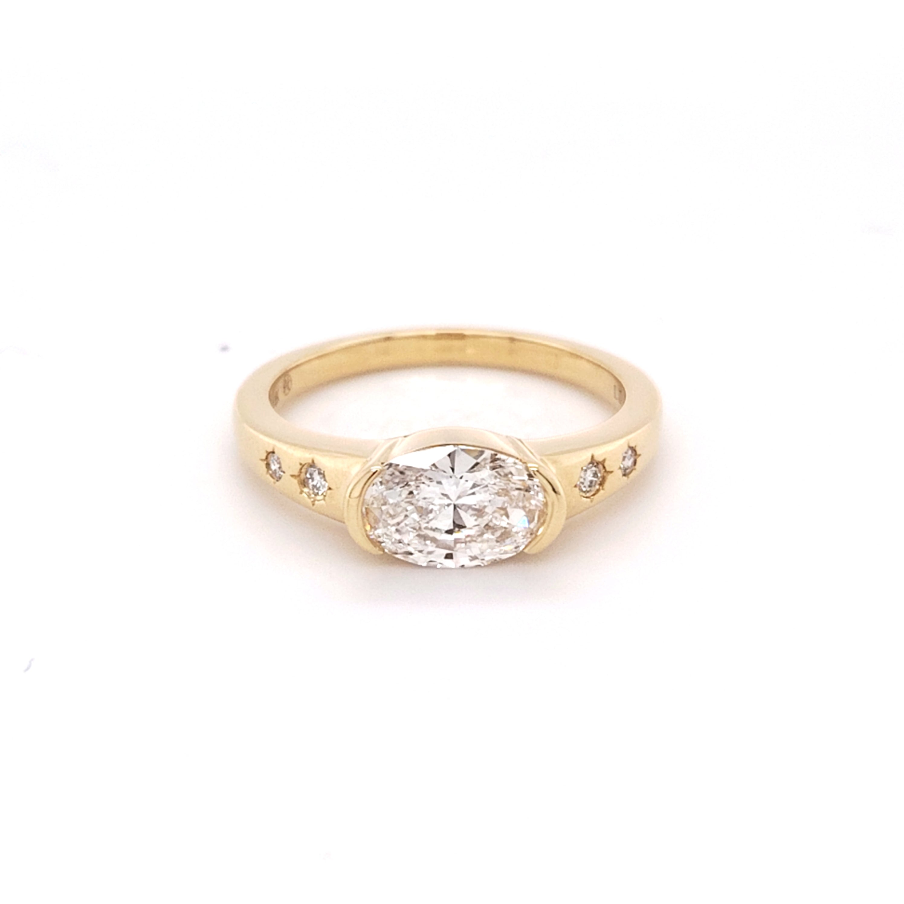 Celestial Oval Diamond Ring