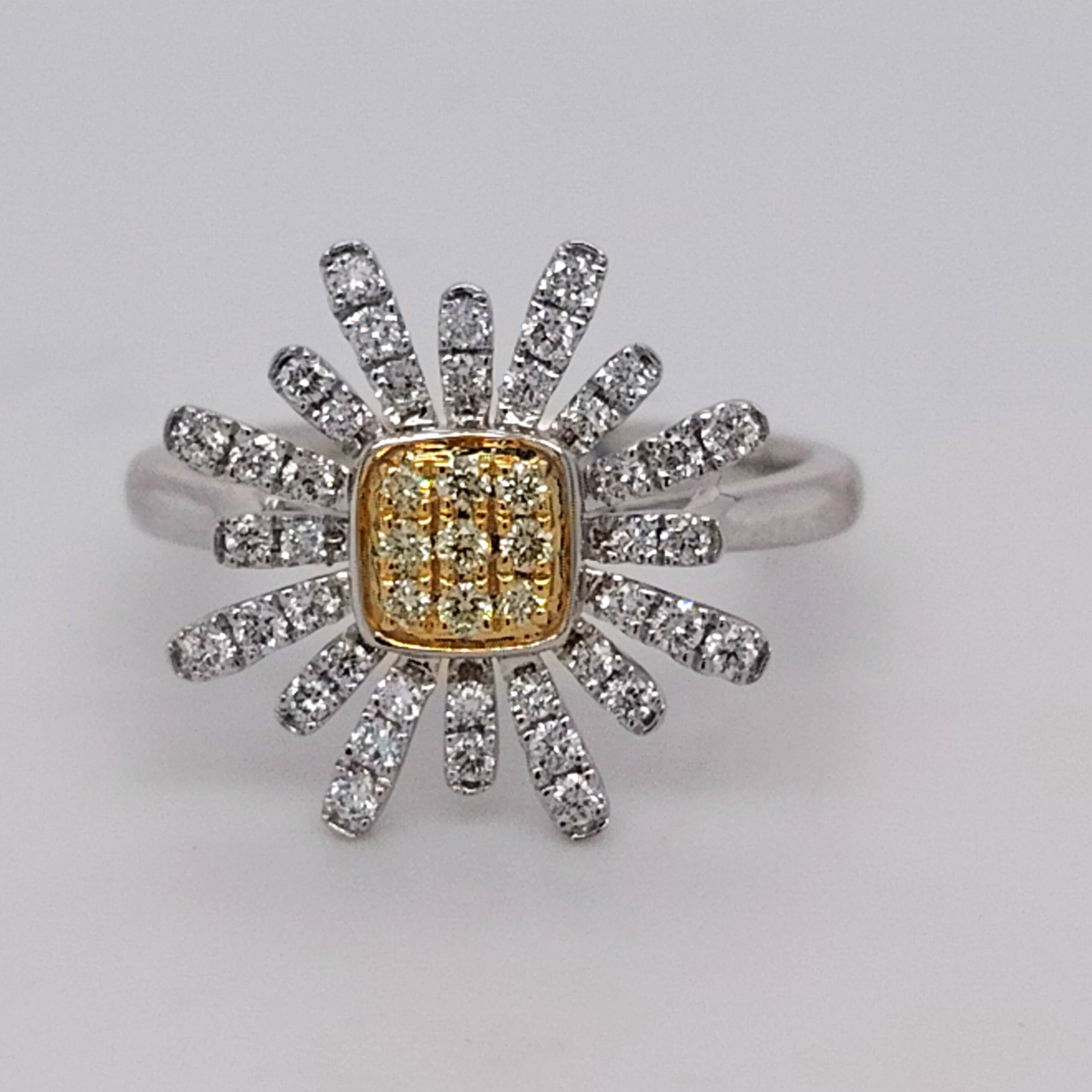 Radiant Sunburst Diamond Ring
