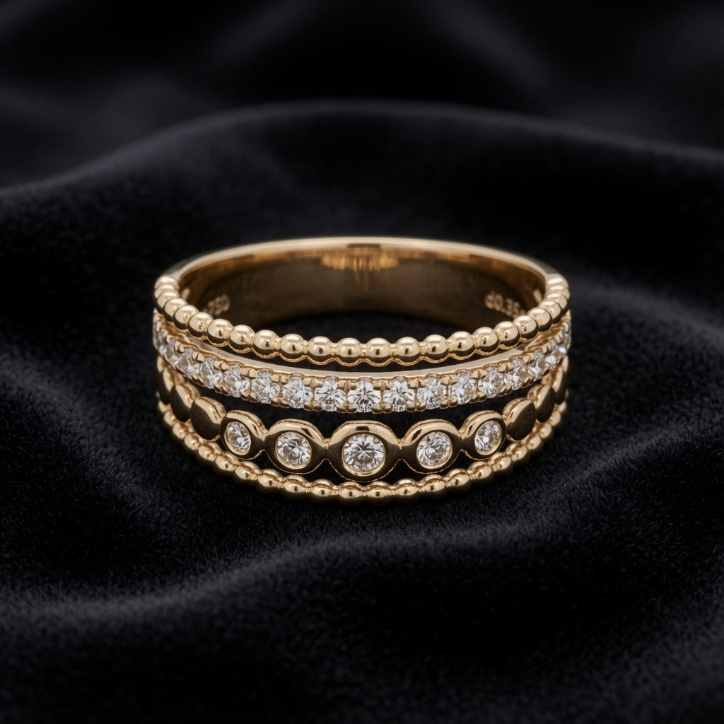 Luminous Cascade Diamond Ring