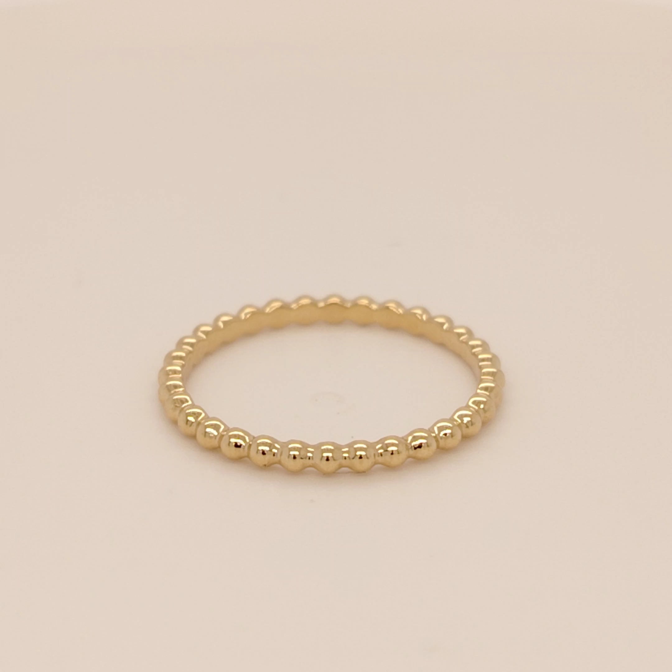 18k Eternal Beaded Gold Ring