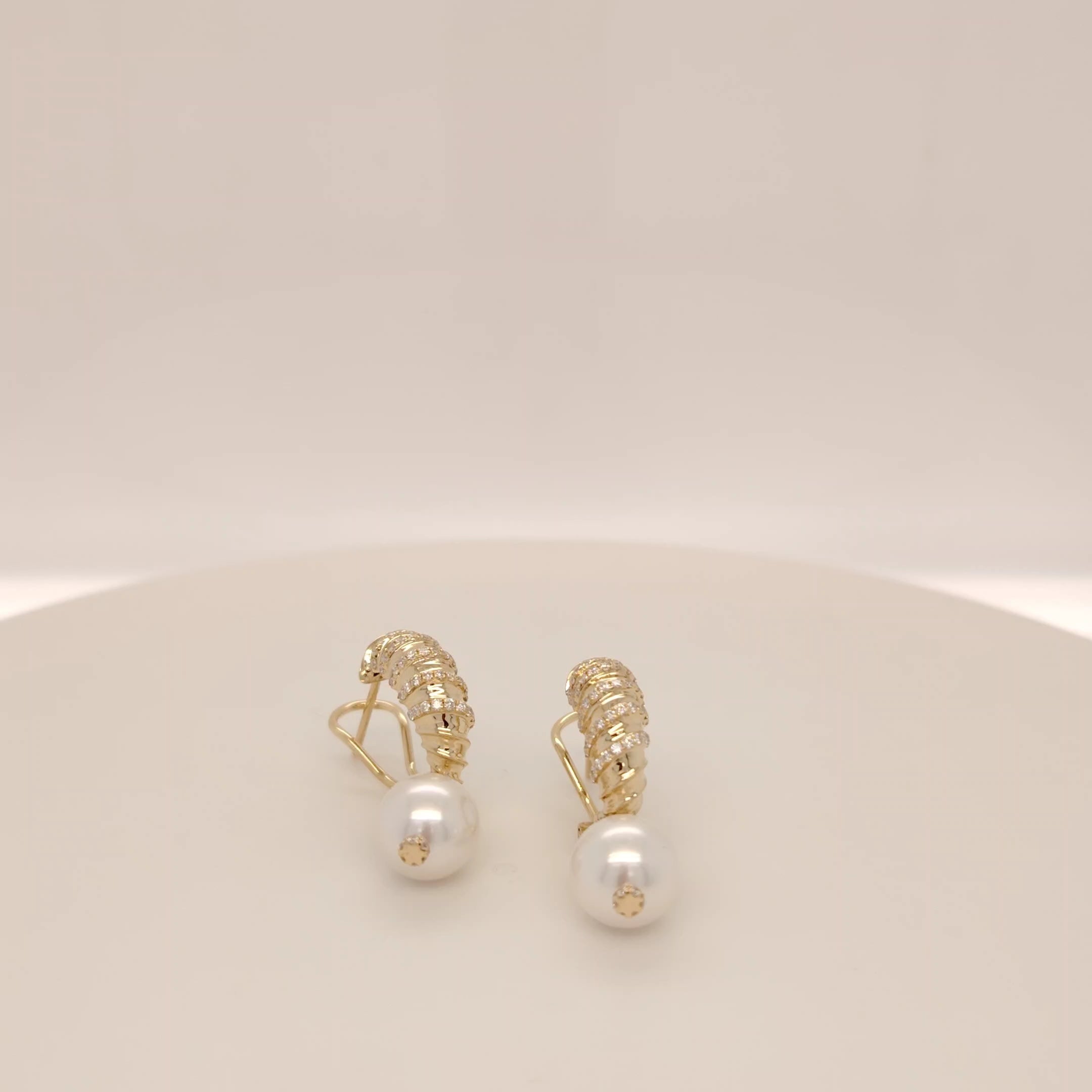 Pearl Radiance Diamond Earrings