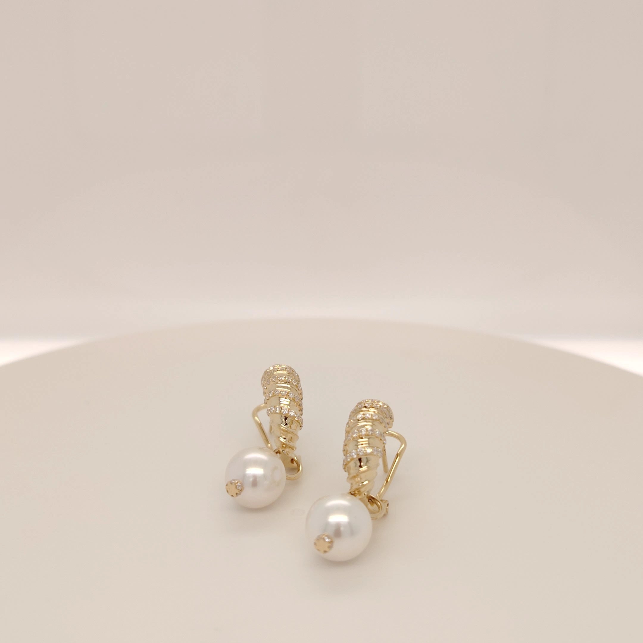 Pearl Radiance Diamond Earrings