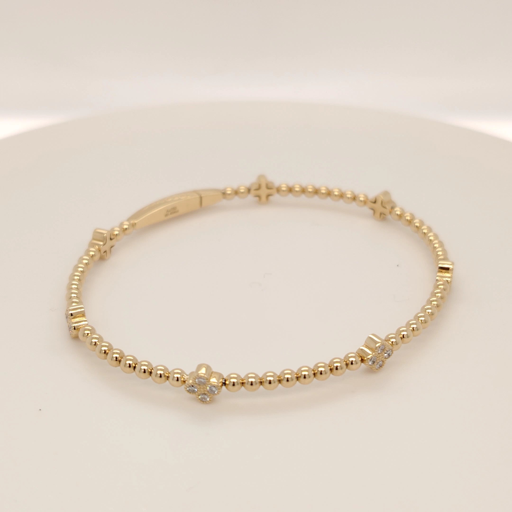 Golden Bead Blossom Bracelet