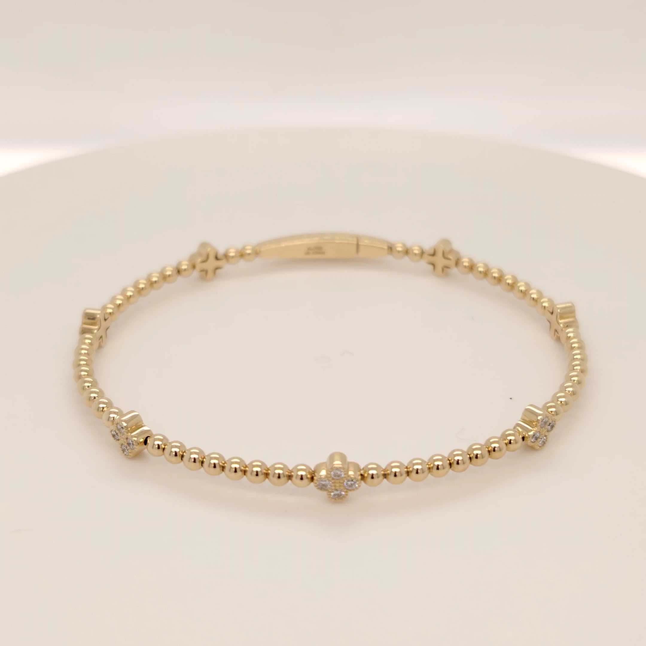 Golden Bead Blossom Bracelet