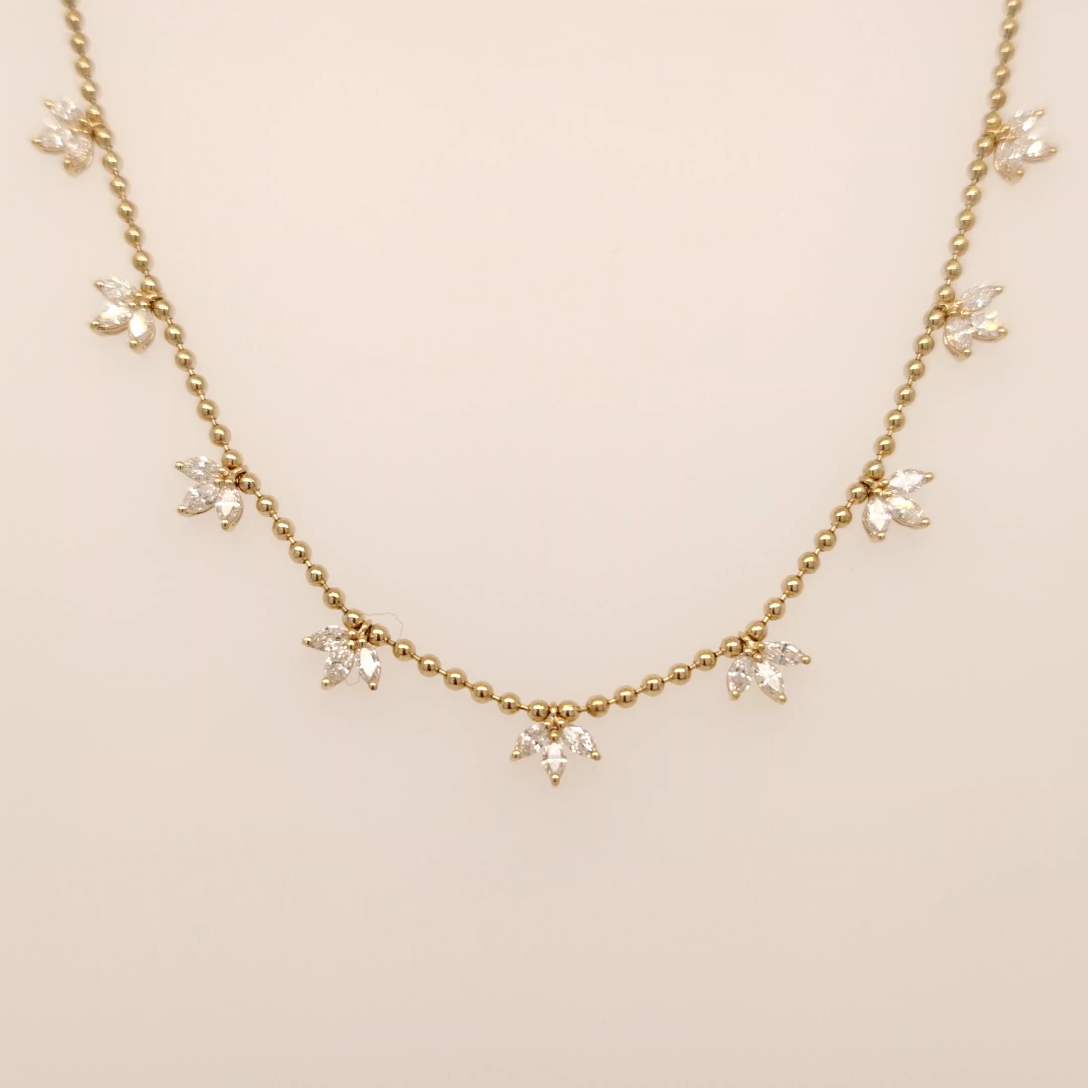 Marquise Diamond Grace Necklace