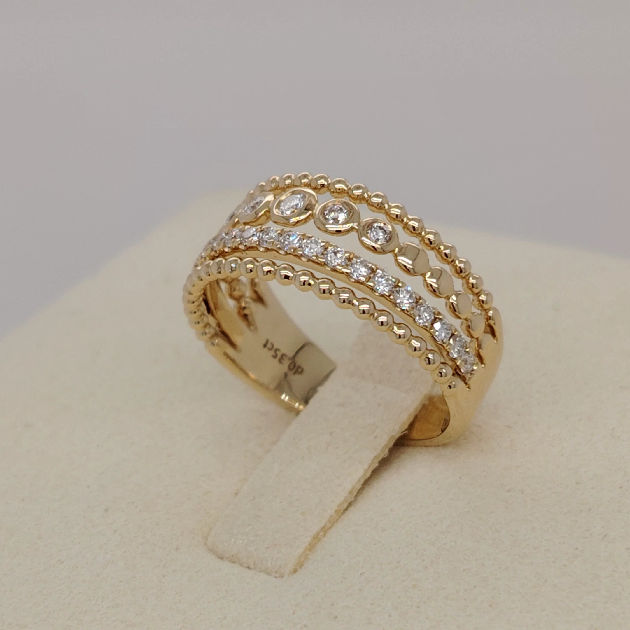 Luminous Cascade Diamond Ring