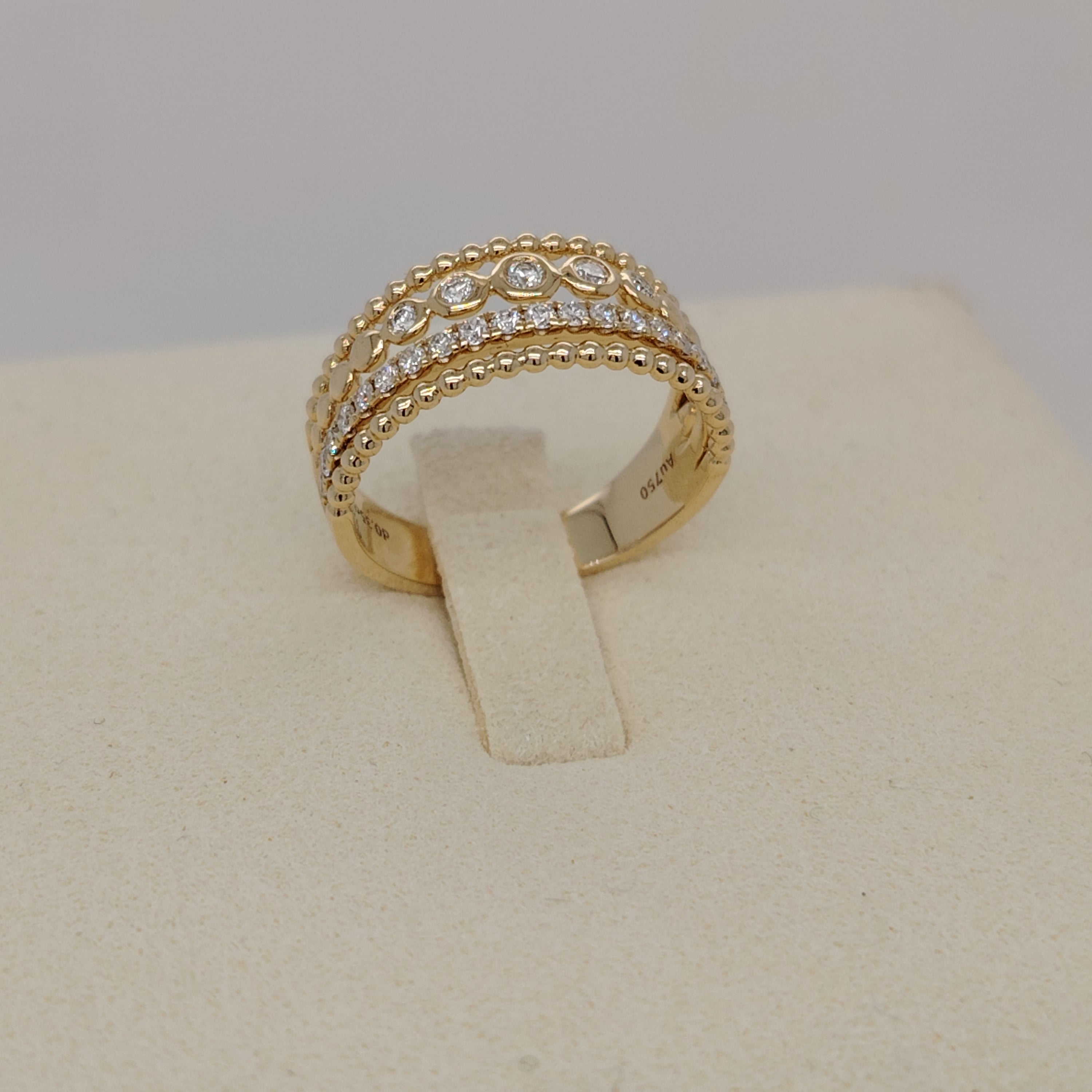 Luminous Cascade Diamond Ring
