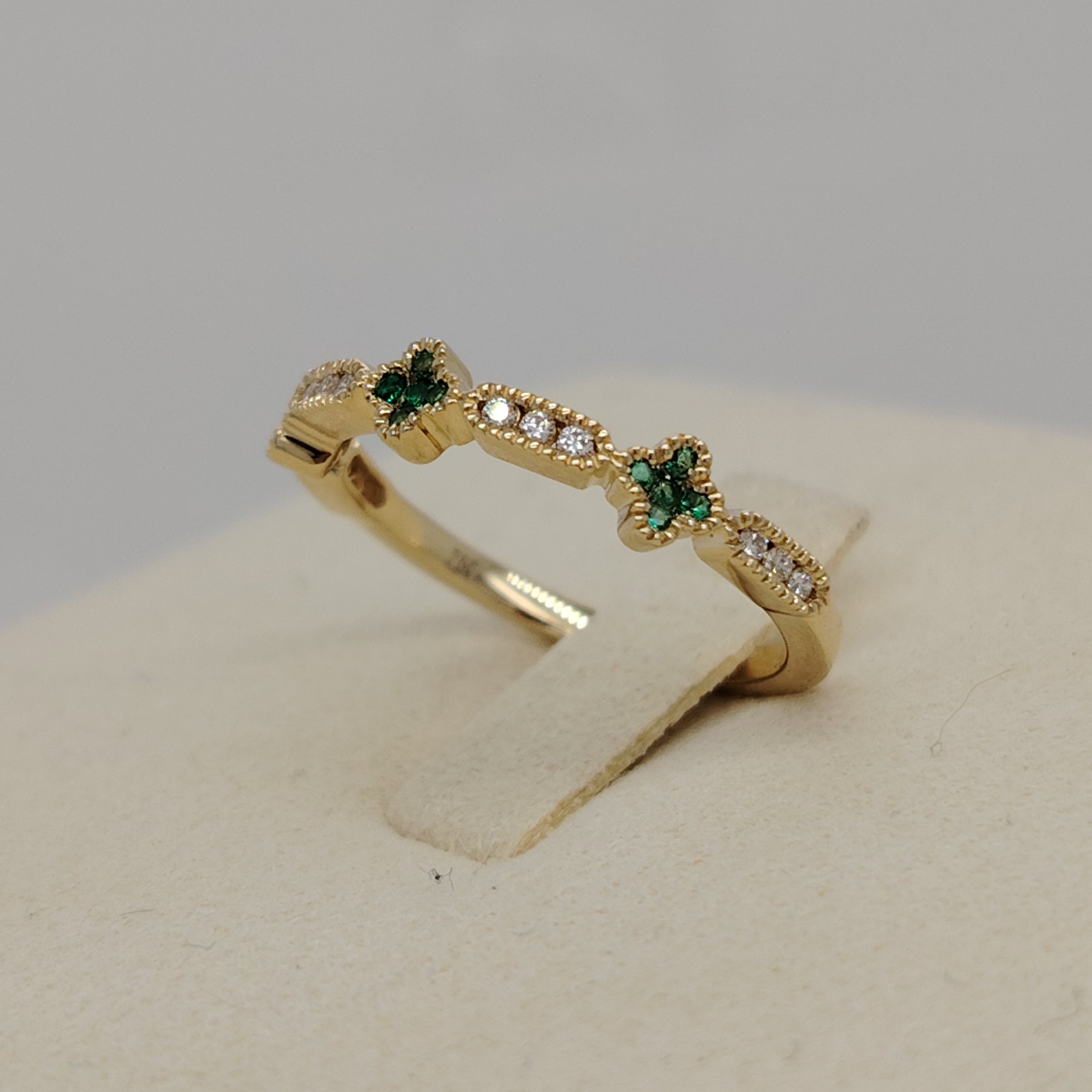 Emerald Blossom Ring
