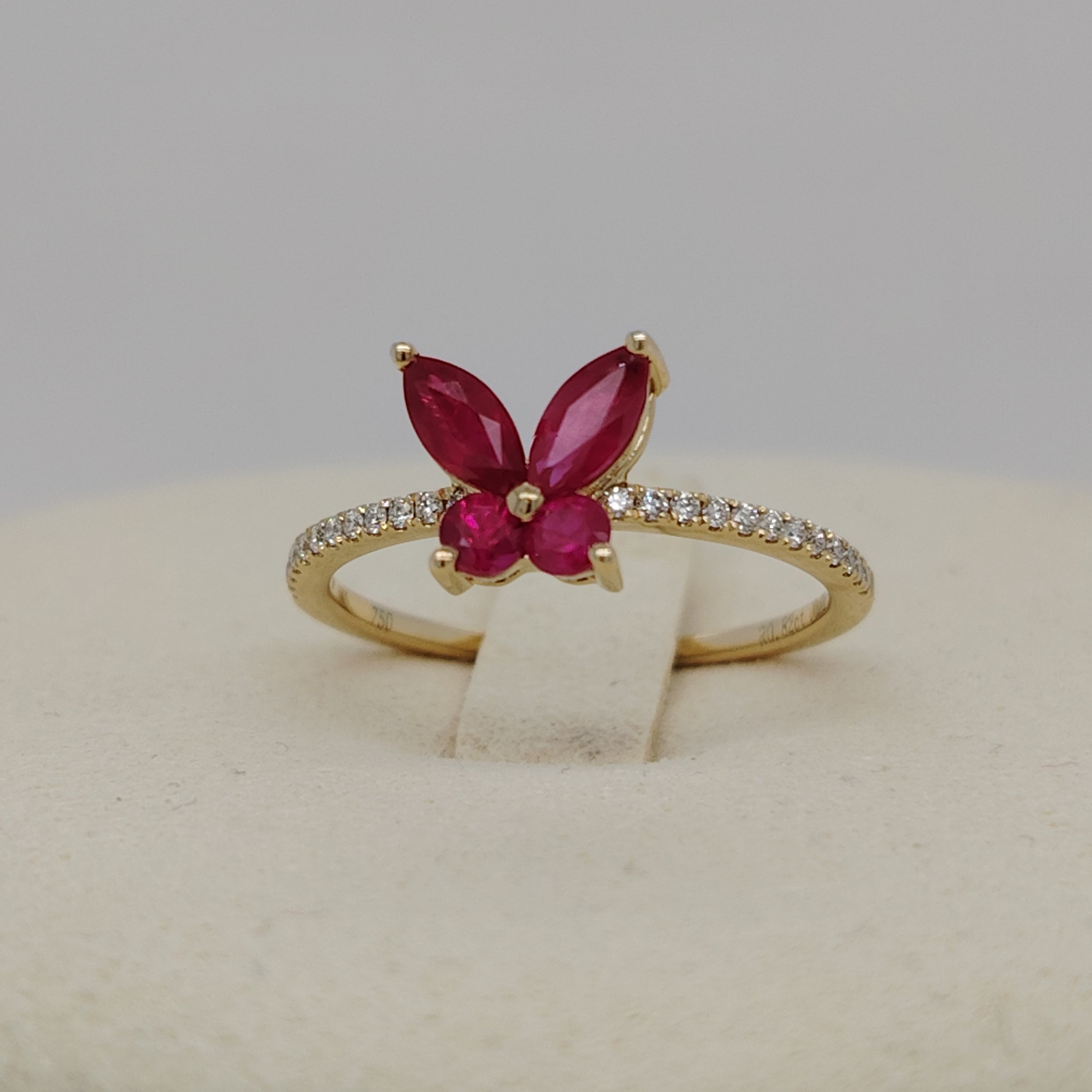 Butterfly Bliss Ring with Ruby