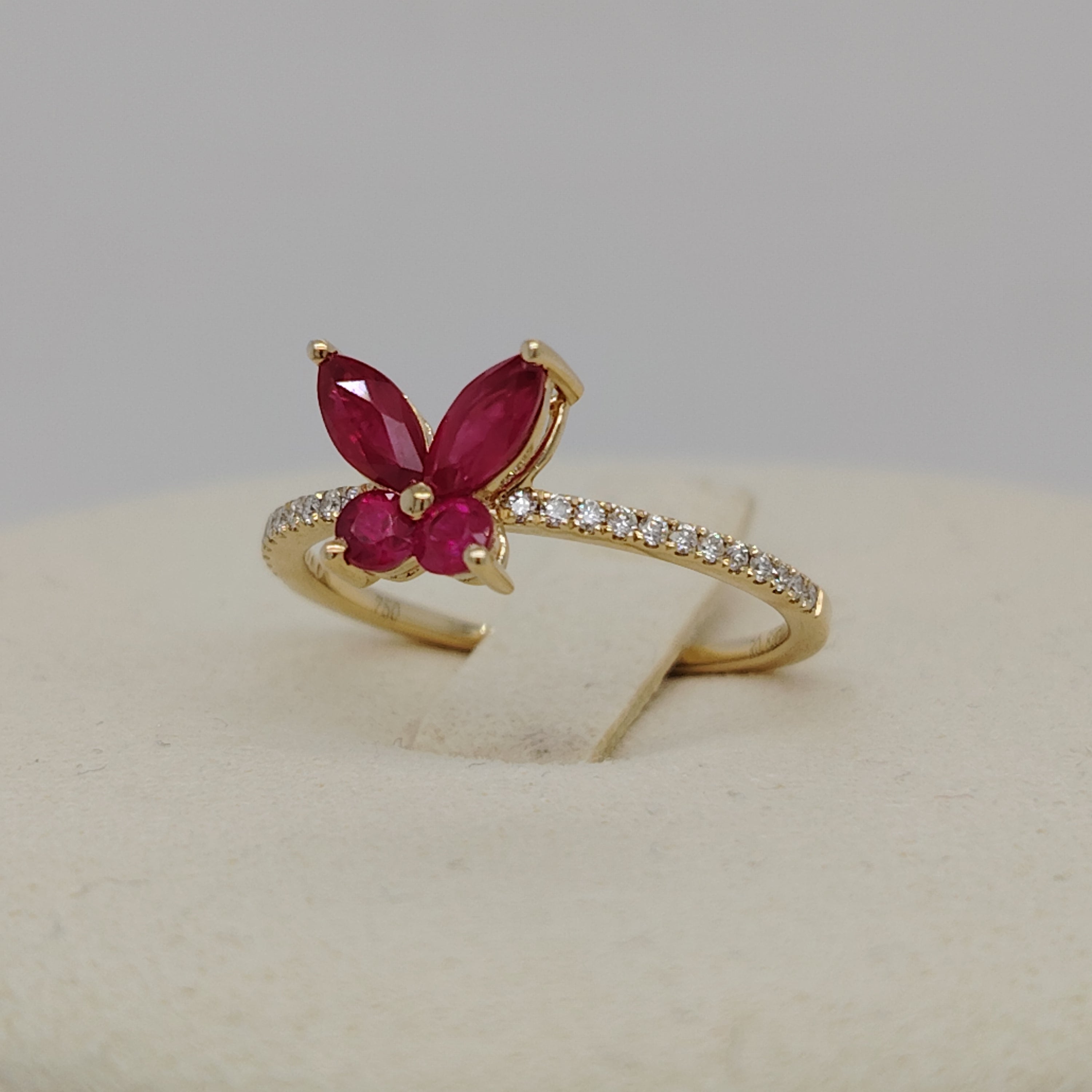 Butterfly Bliss Ring with Ruby