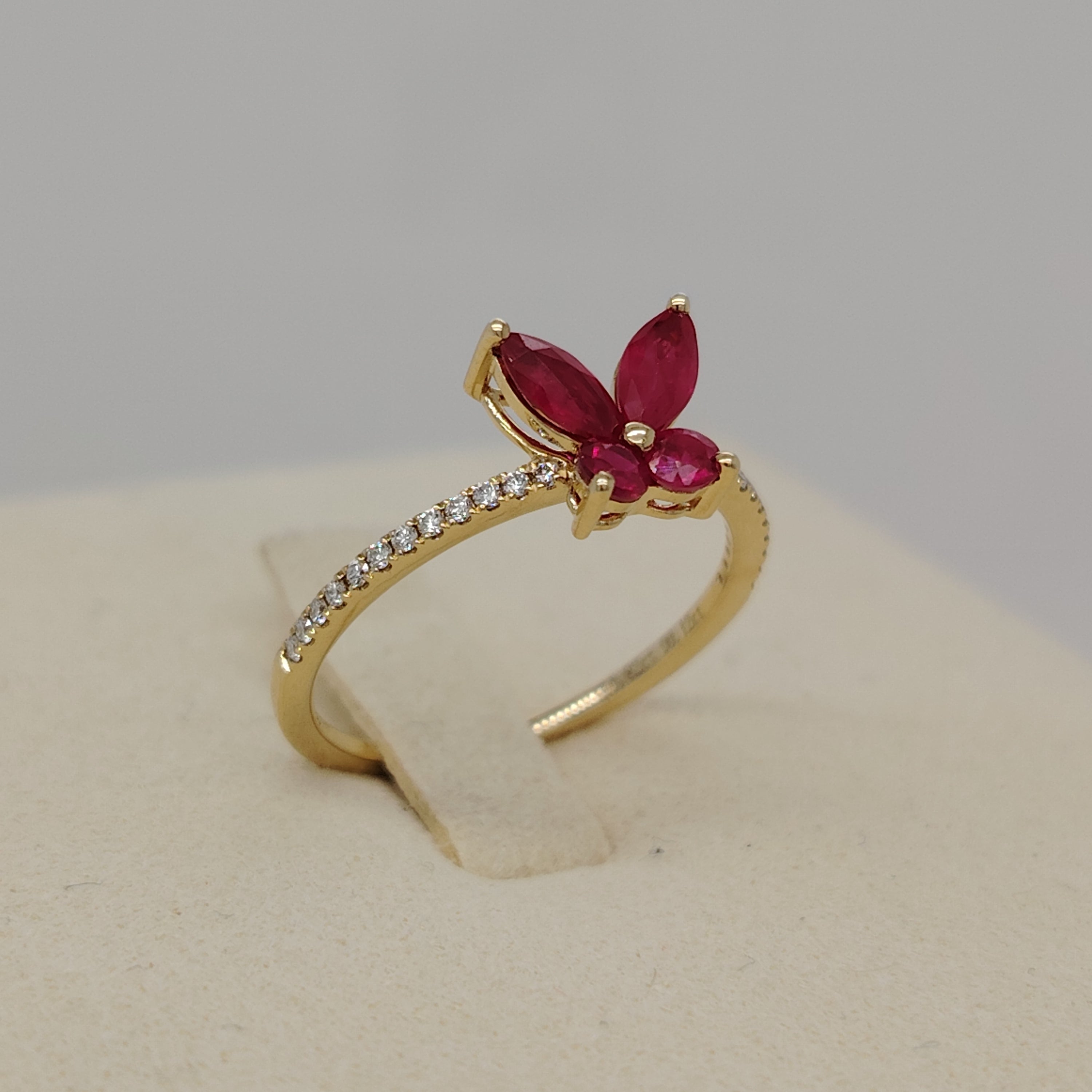 Butterfly Bliss Ring with Ruby
