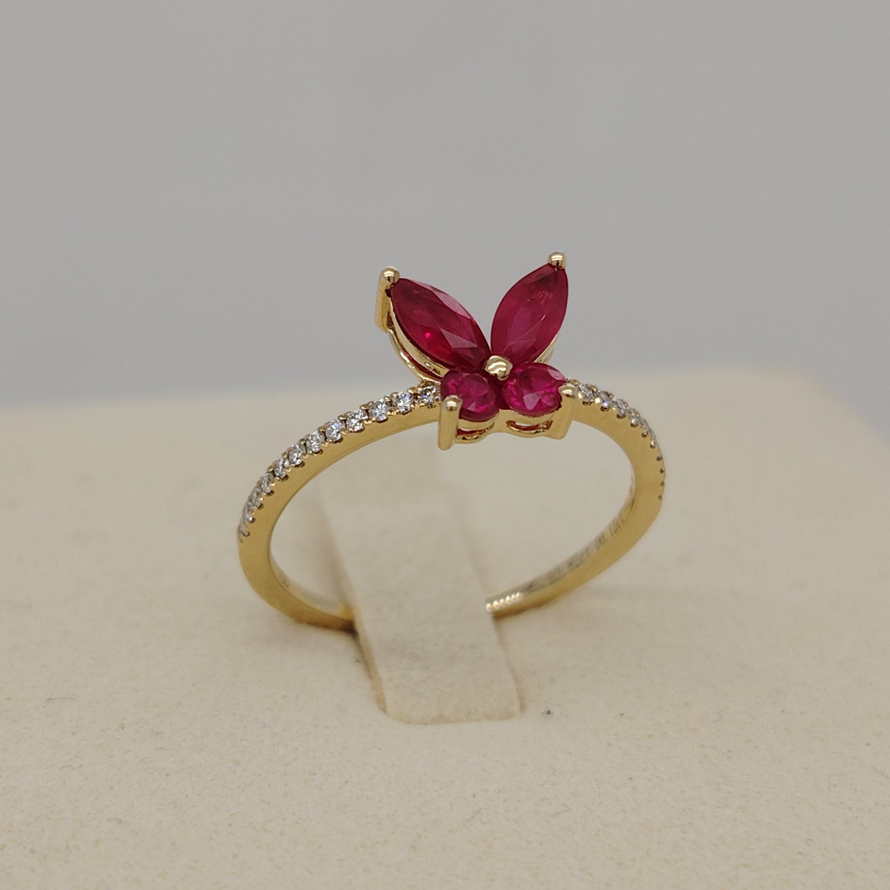 Butterfly Bliss Ring with Ruby