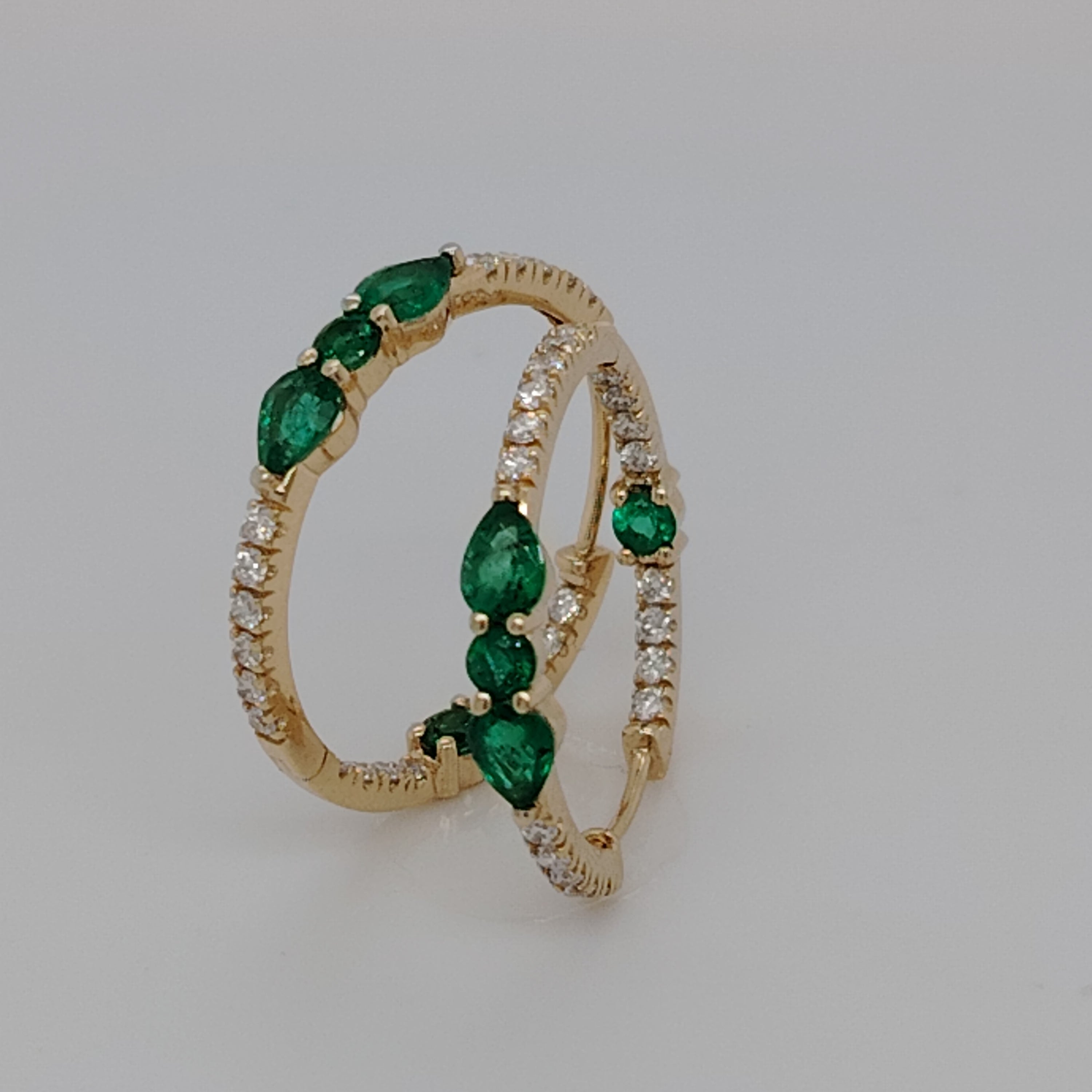 Emerald Spark Harmony Earrings