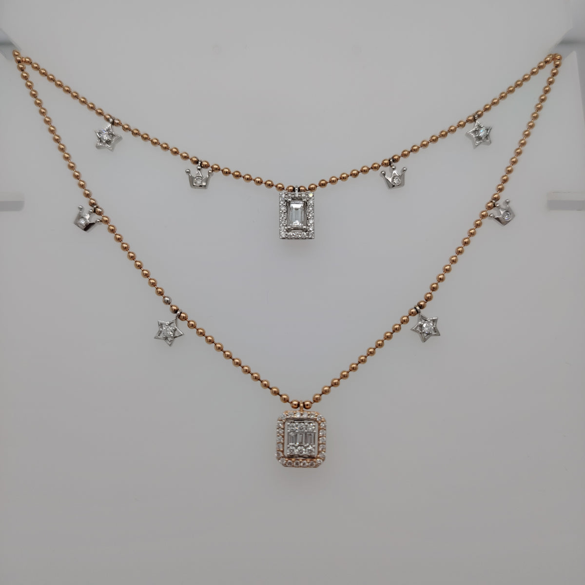 Exquisite Double Charm with Star Necklace
