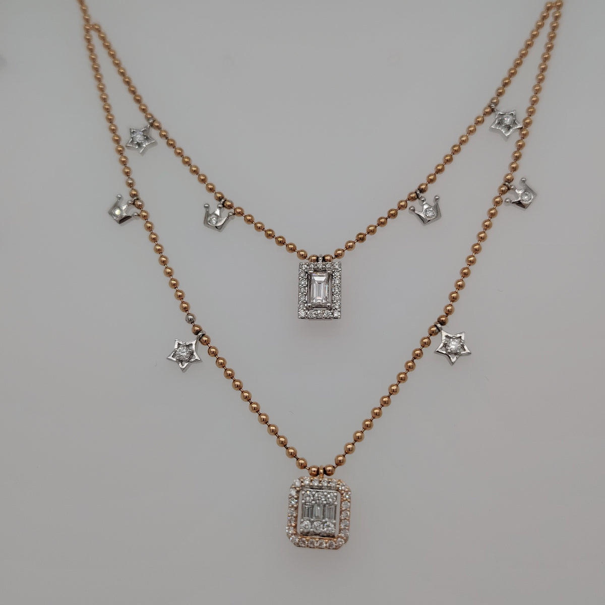 Exquisite Double Charm with Star Necklace