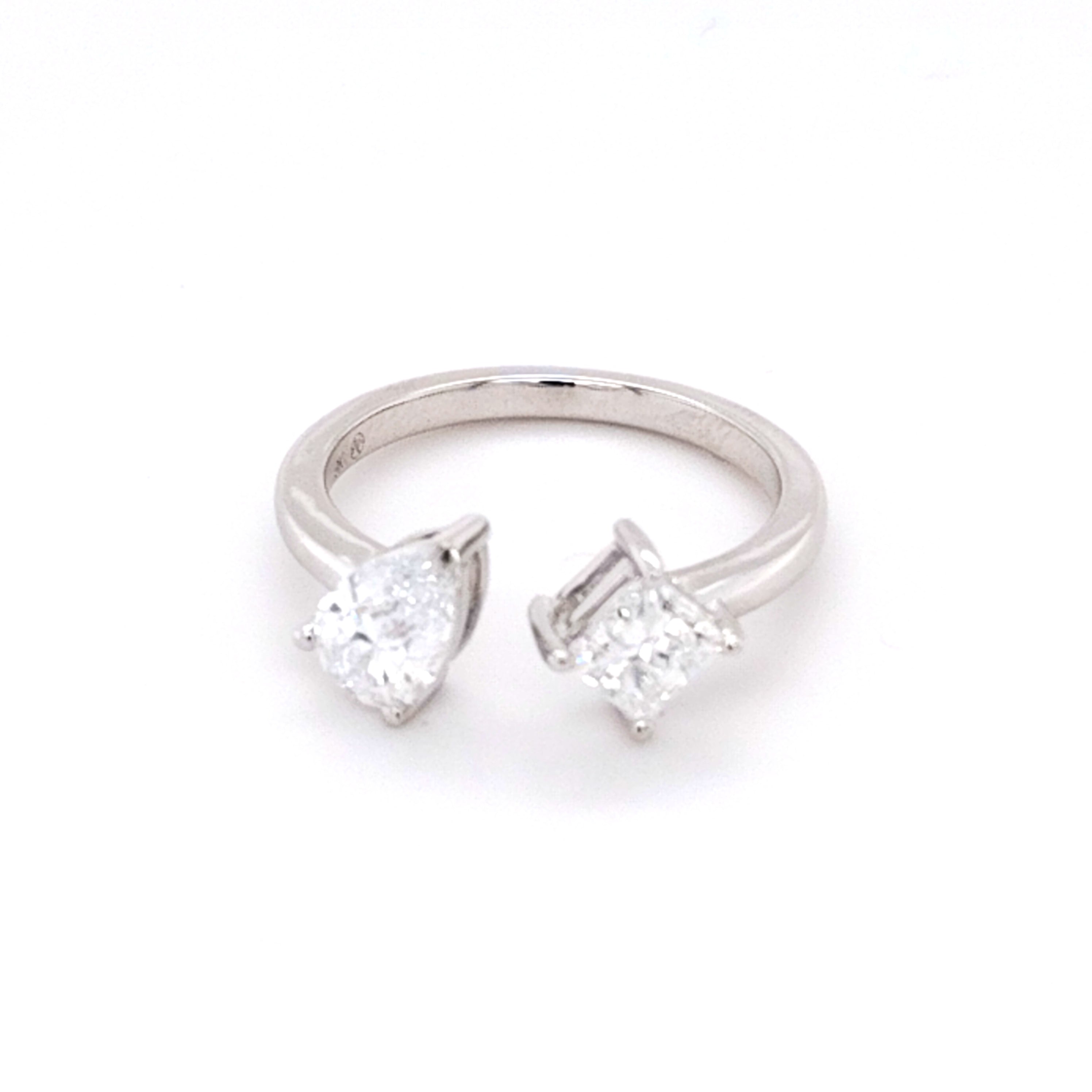 Elegant White Gold Diamond Ring