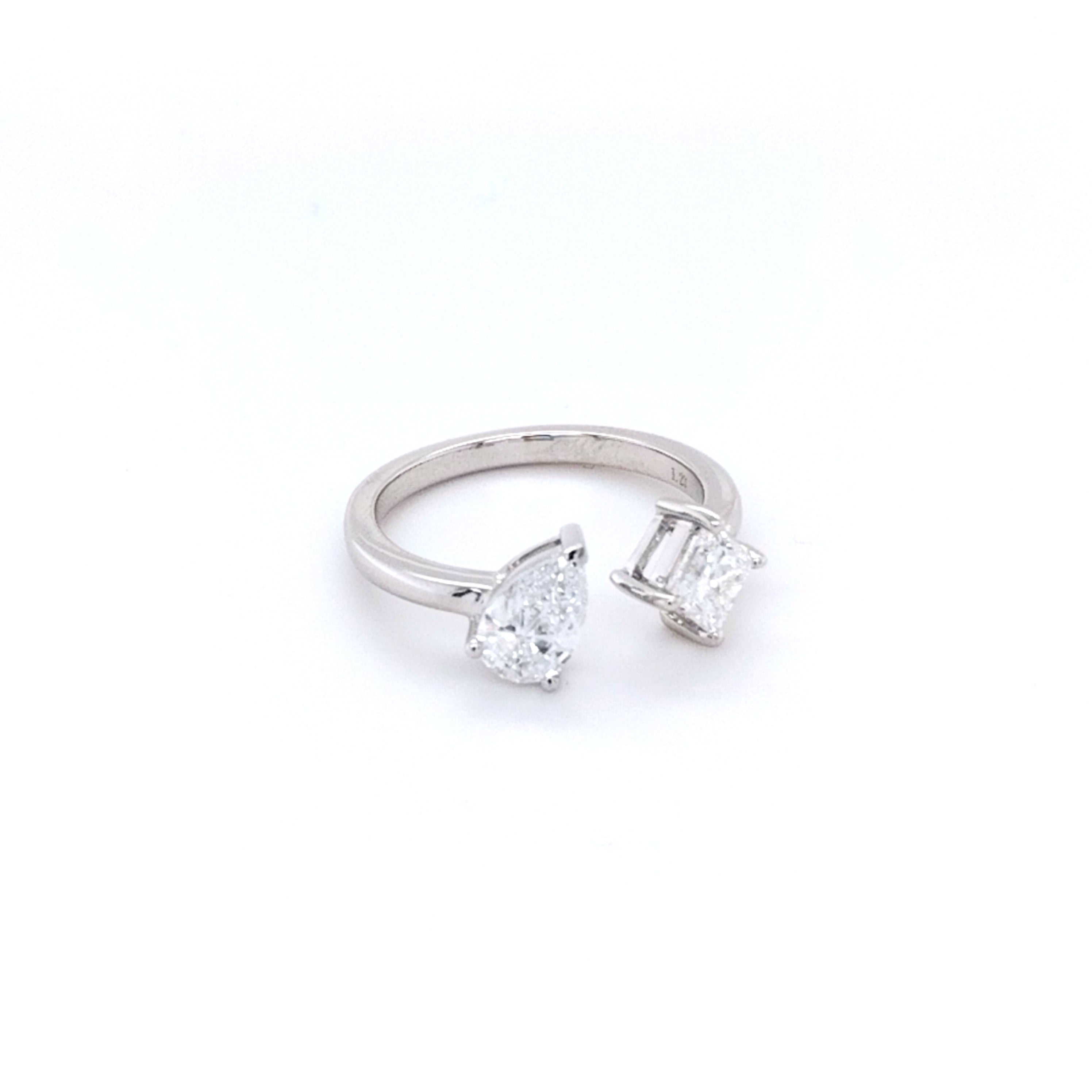 Elegant White Gold Diamond Ring