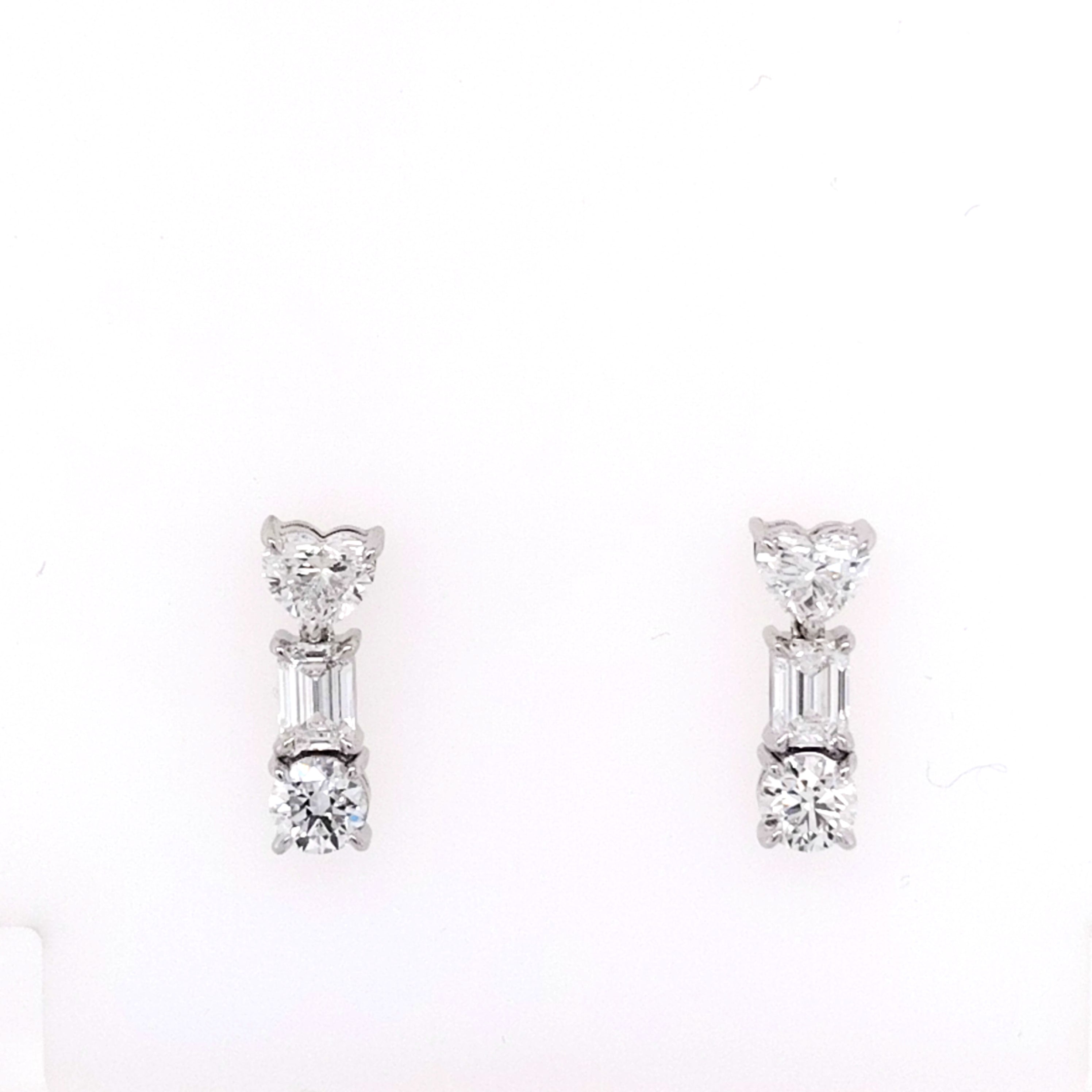 Elegant White Gold Diamond Earrings