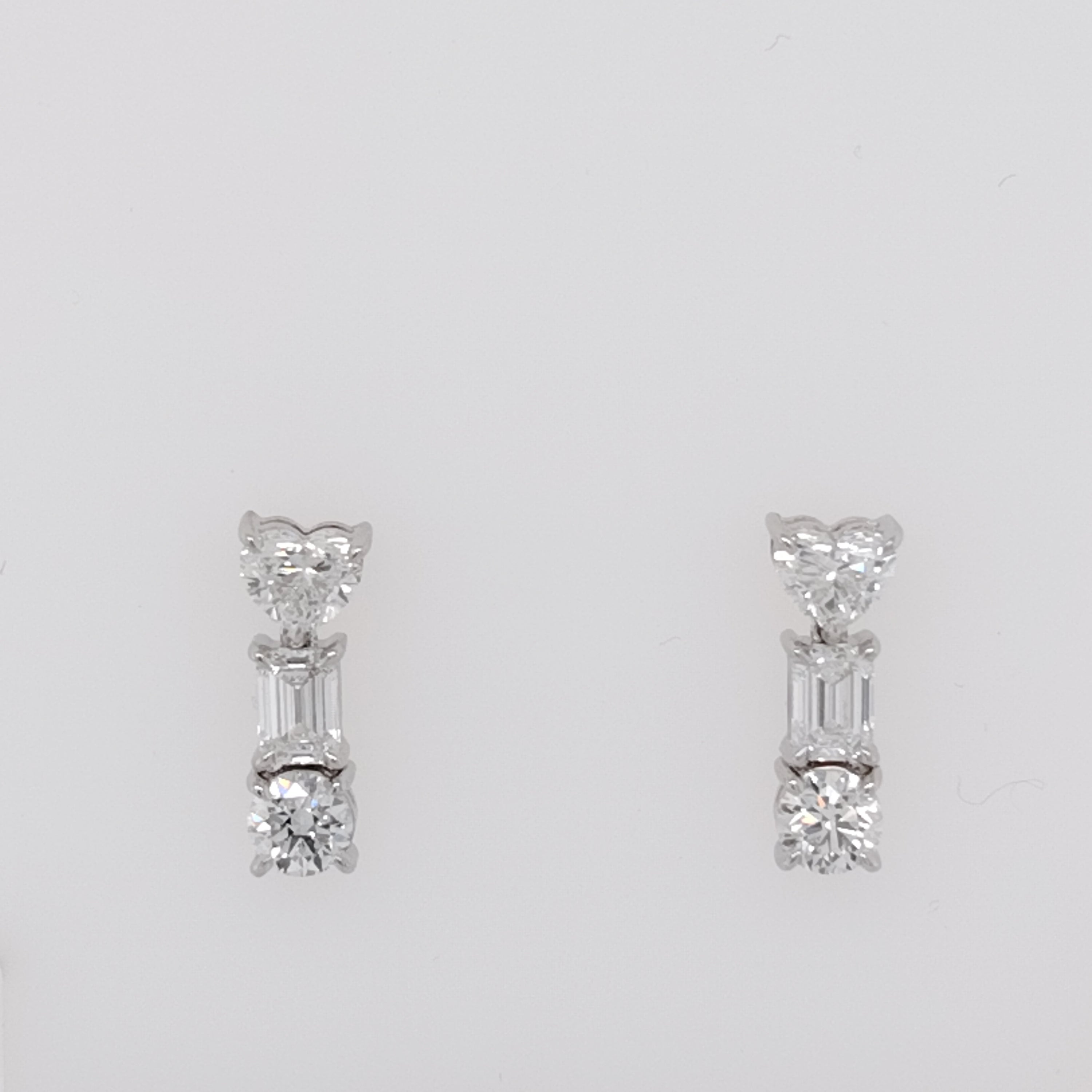 Elegant White Gold Diamond Earrings
