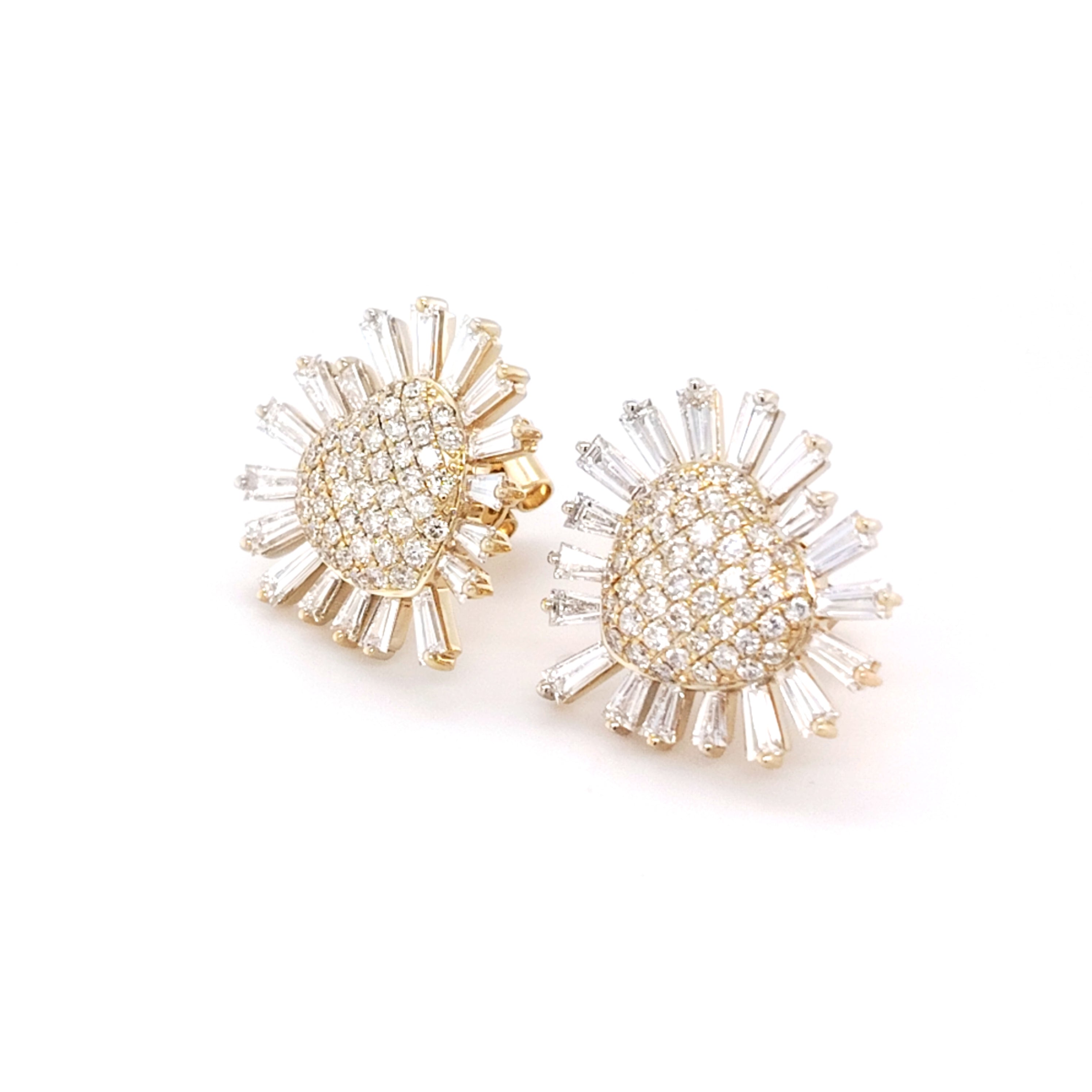 Golden Elegance Diamond Earrings