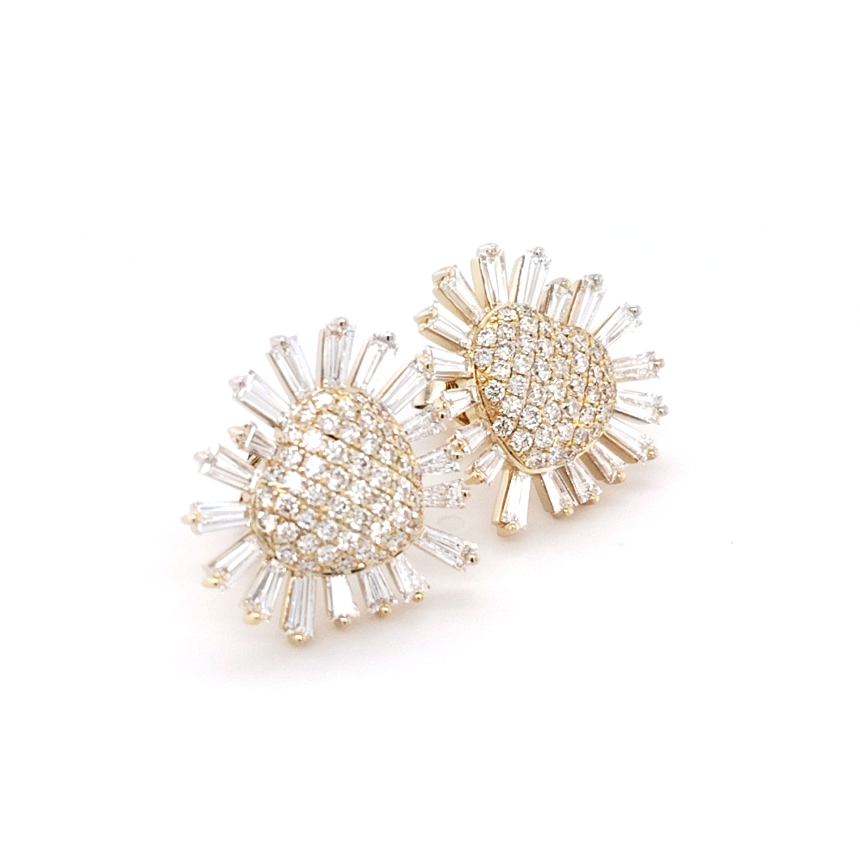 Golden Elegance Diamond Earrings