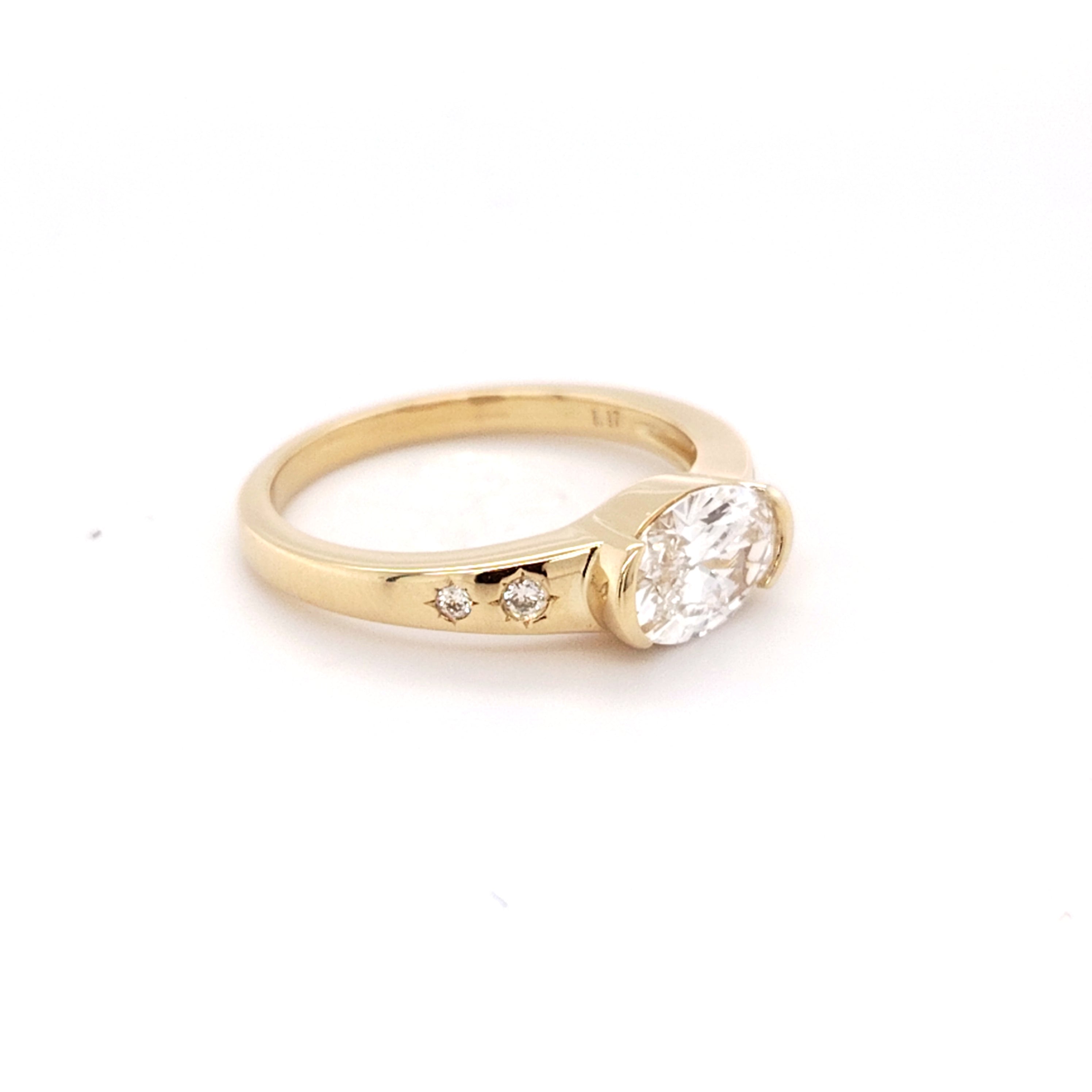 Celestial Oval Diamond Ring