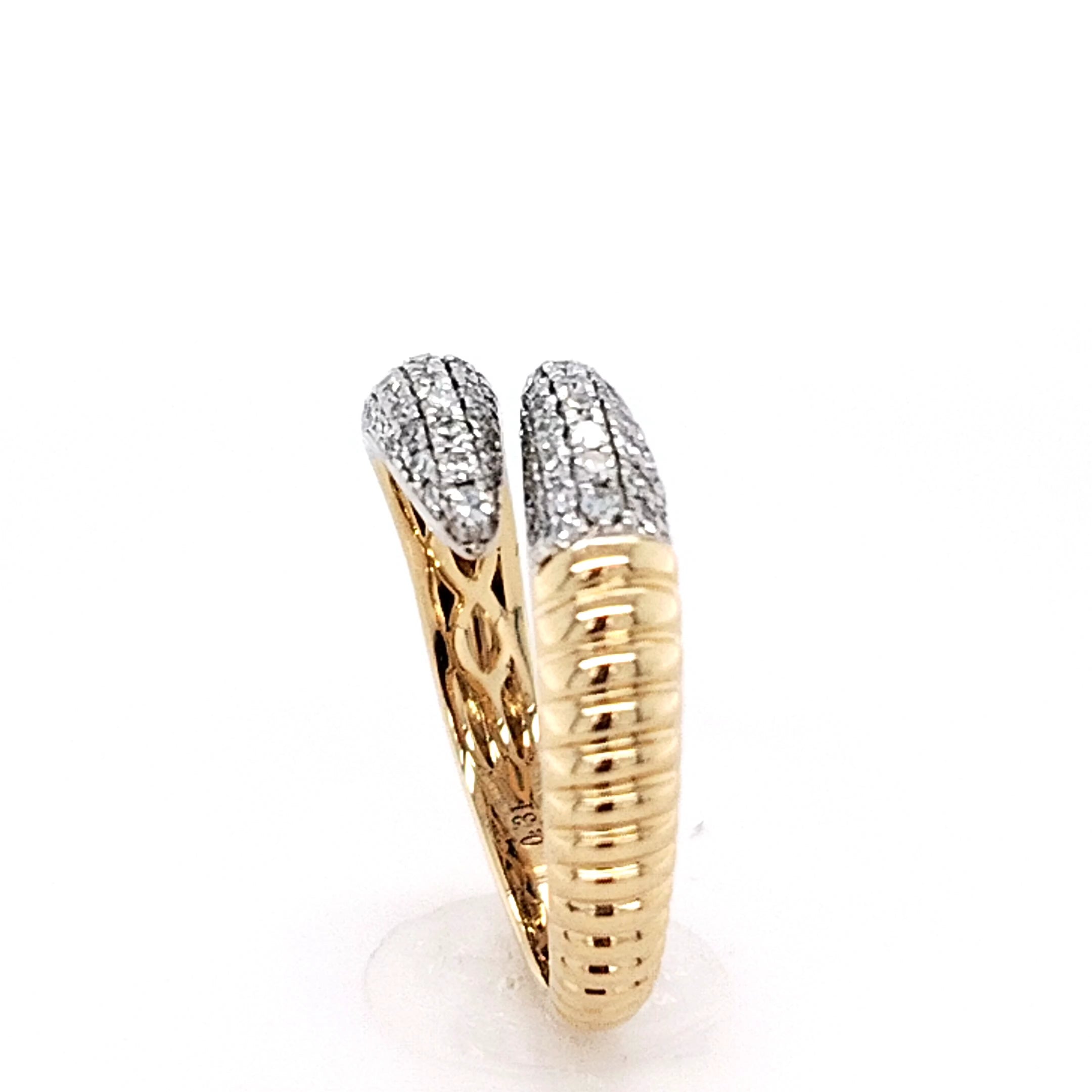 Two-Tone Diamond Bypass Ring