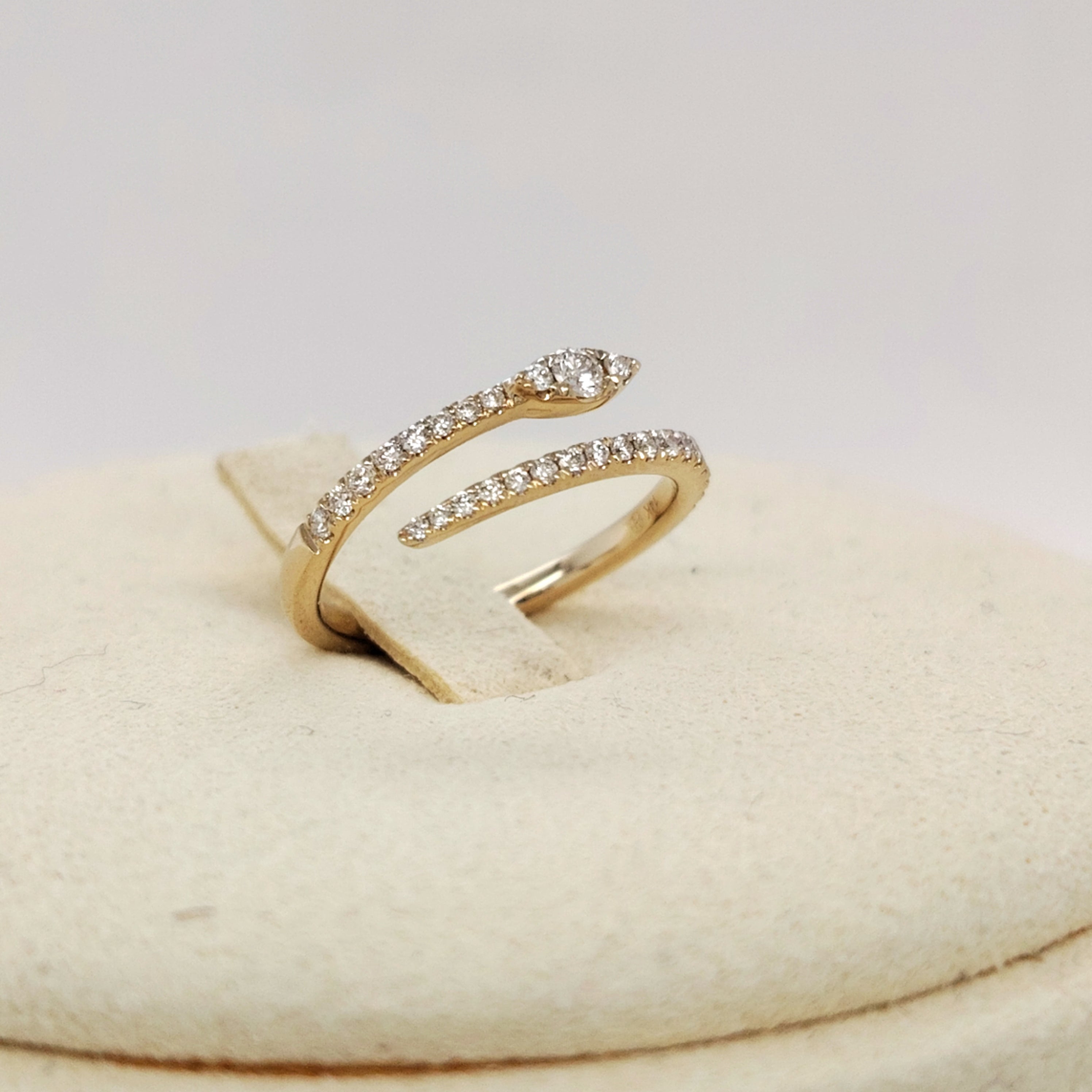 Pavé Diamond Bypass Ring