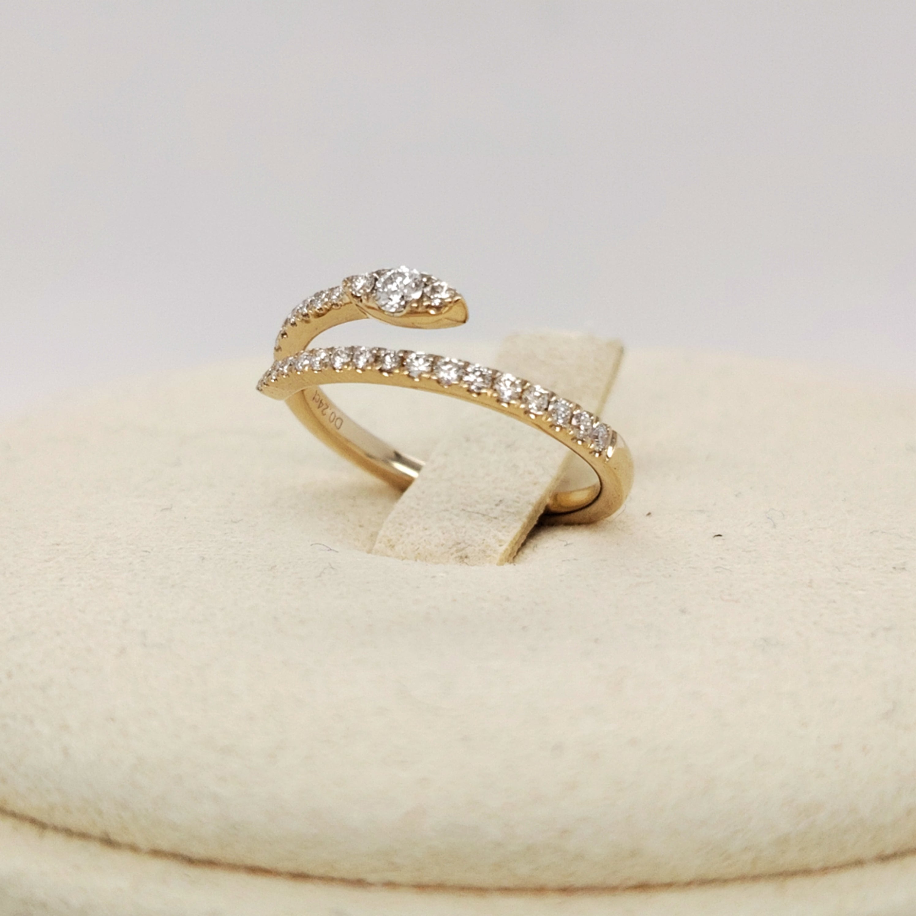 Pavé Diamond Bypass Ring