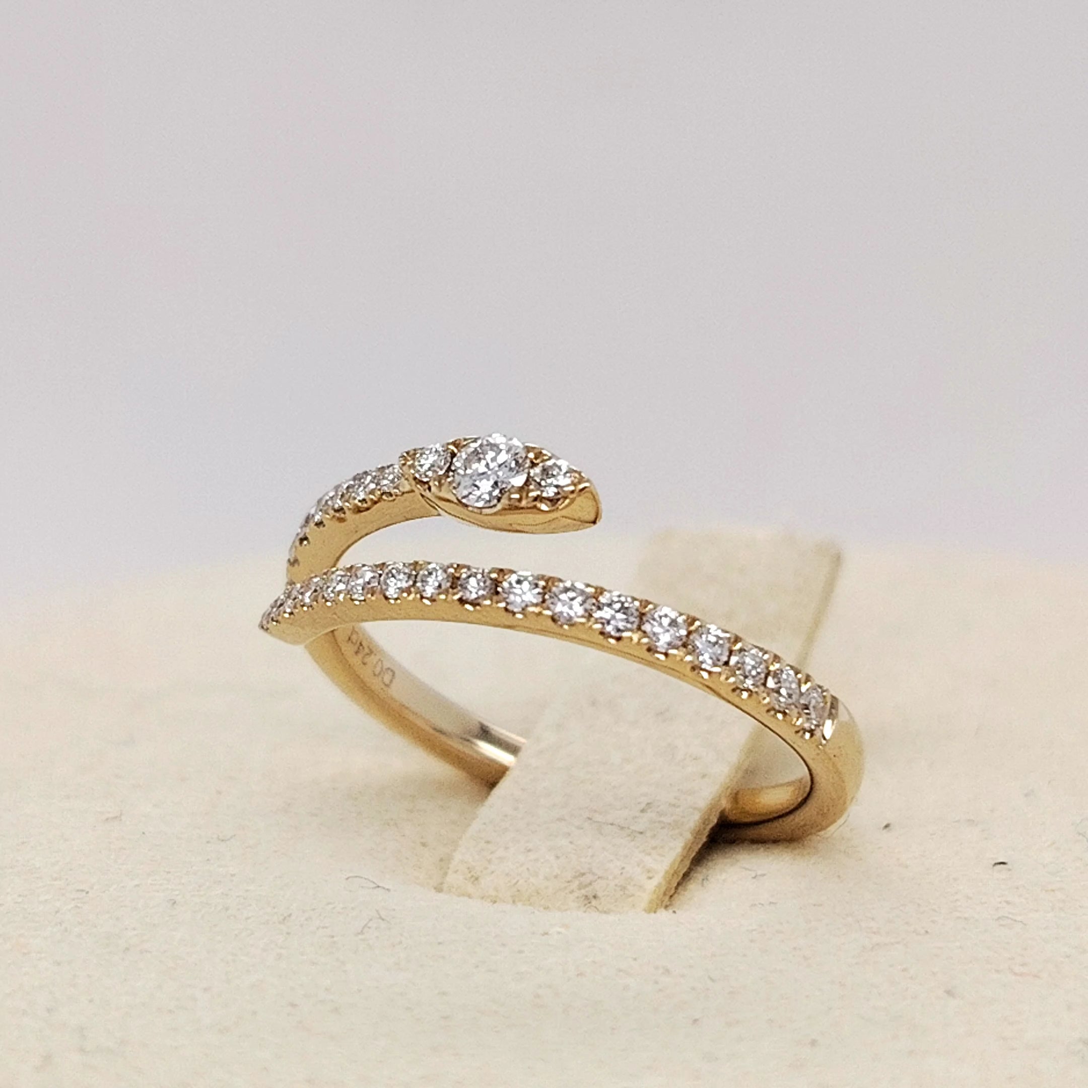 Pavé Diamond Bypass Ring