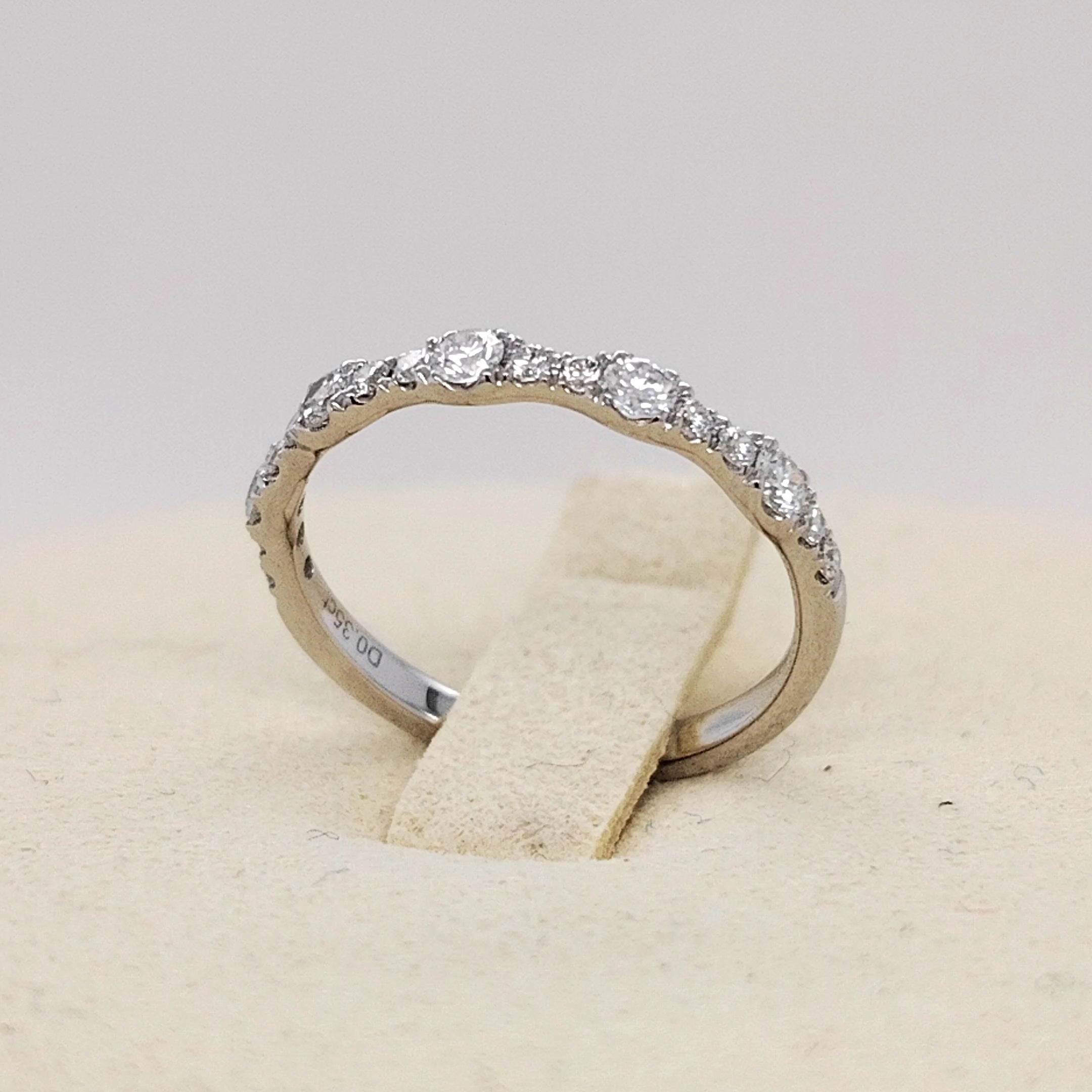 Curved Diamond Wedding Band